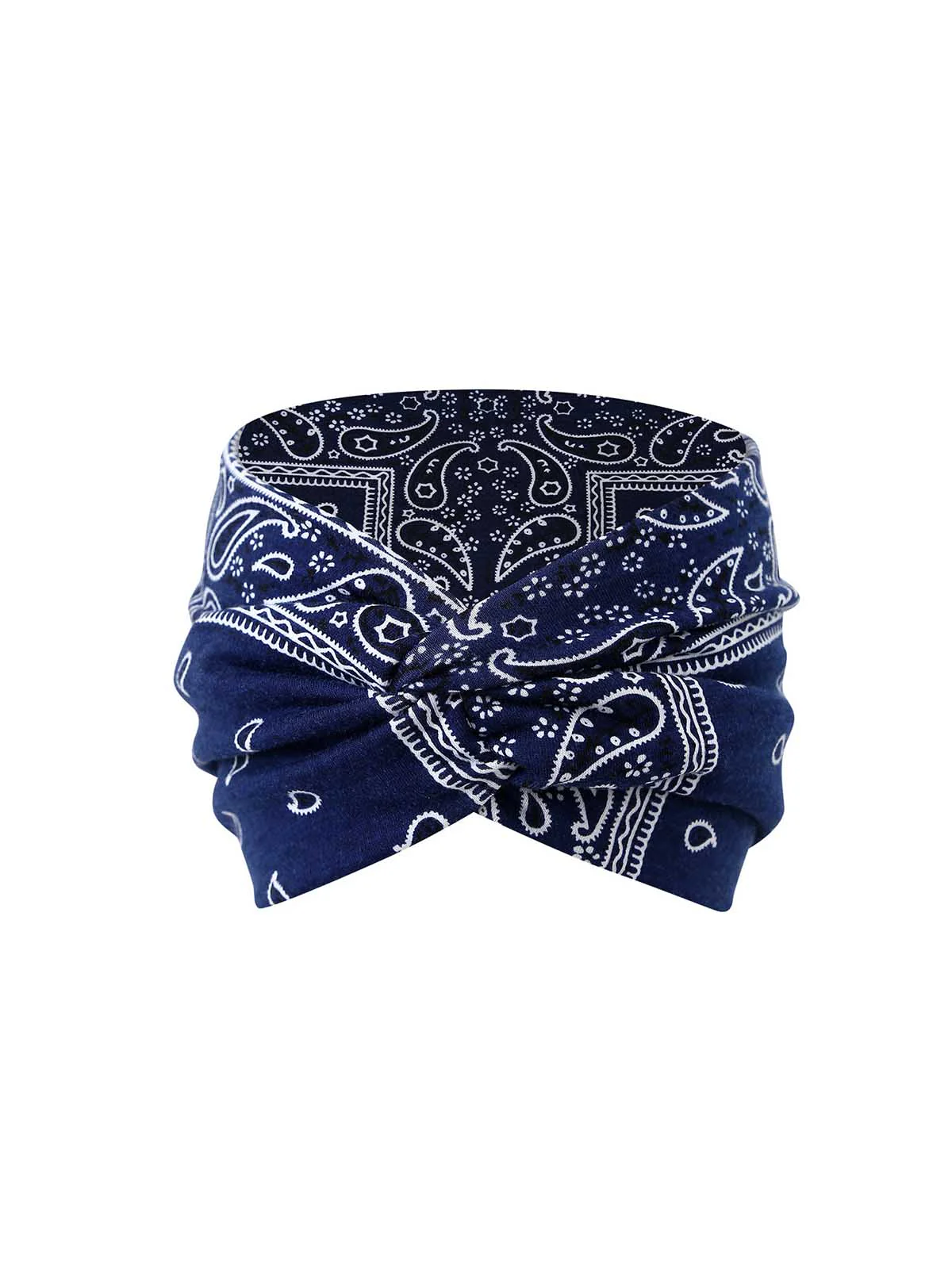 18cm Paisley Print Elastic Cotton Sport Headband Hair Accessory - Image 6