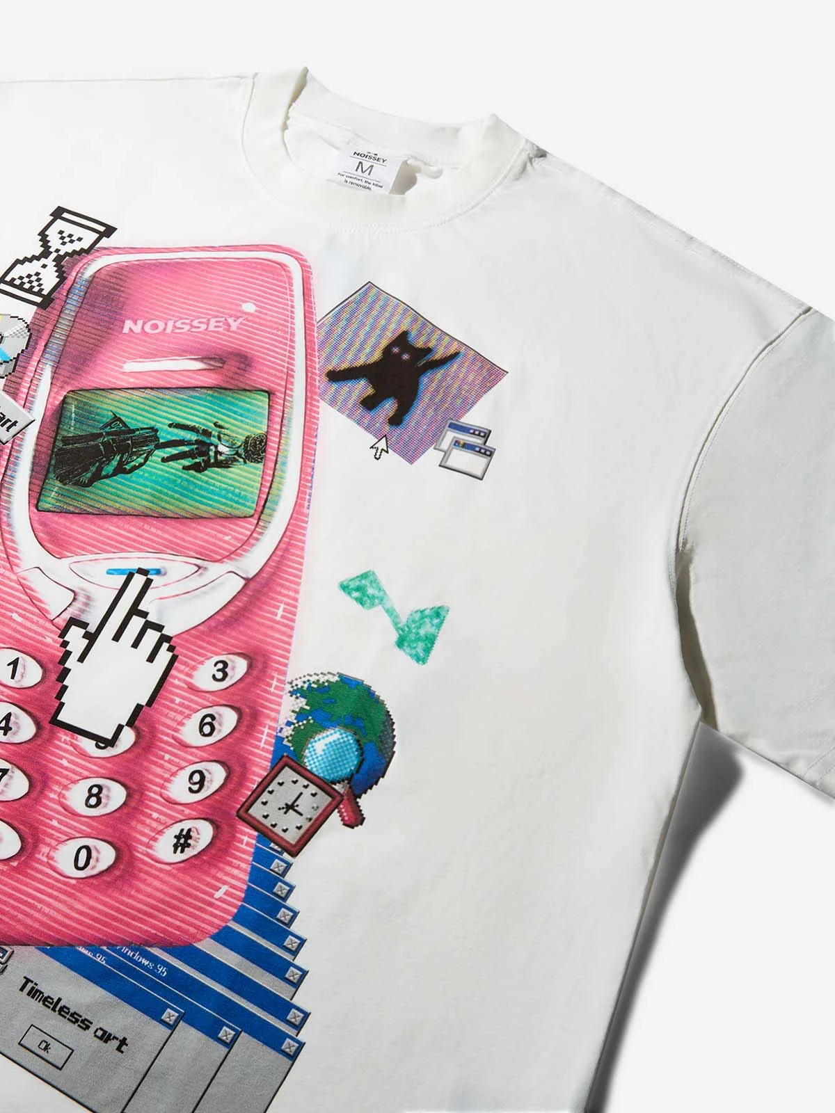 NOISSEY "Timeless Art" Boxy Oversized Heavyweight Tee - White - Image 4