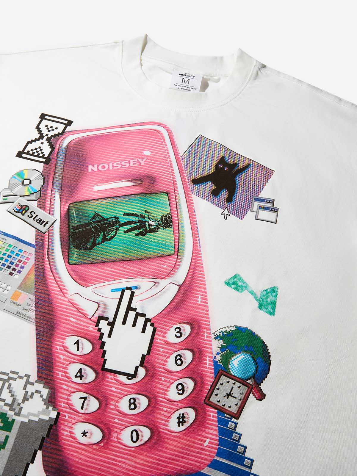 NOISSEY "Timeless Art" Boxy Oversized Heavyweight Tee - White - Image 8