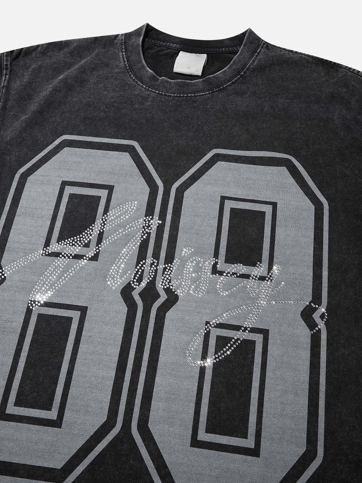 88 Noissey Diamond Wash Print T-shirt - Image 3