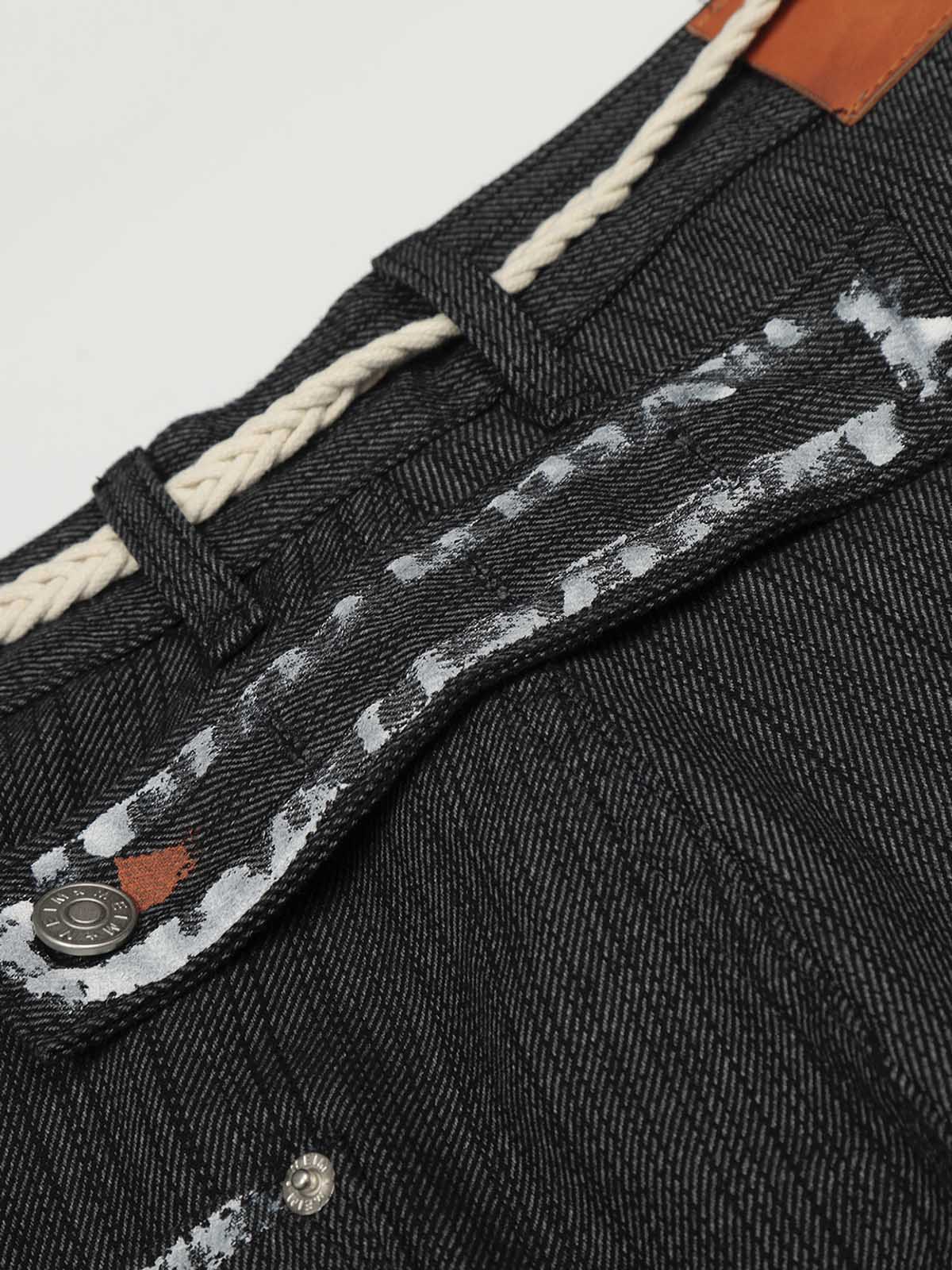 Artistic Glamour Striped Denim Jeans - Image 7