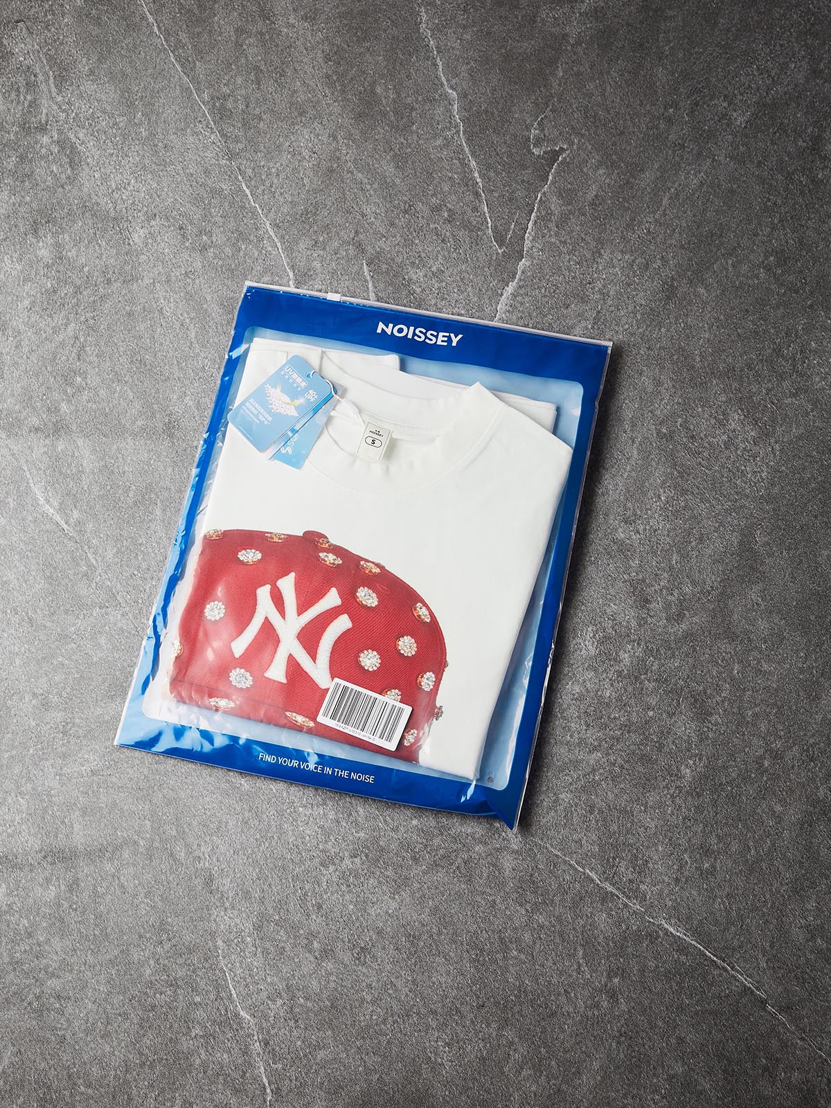 NOISSEY "Bad Boy Red Snapback" Tee - Clean White 260G Heavyweight Little Oversized Streetwear T-Shirt - Image 7