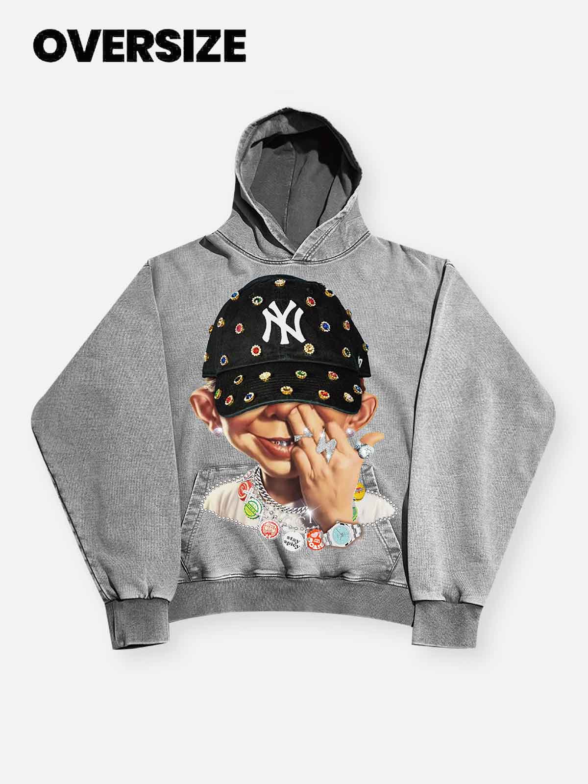 High quality Bad Boy Trendy Hip-Hop Personalized Print Hoodie - Image 6