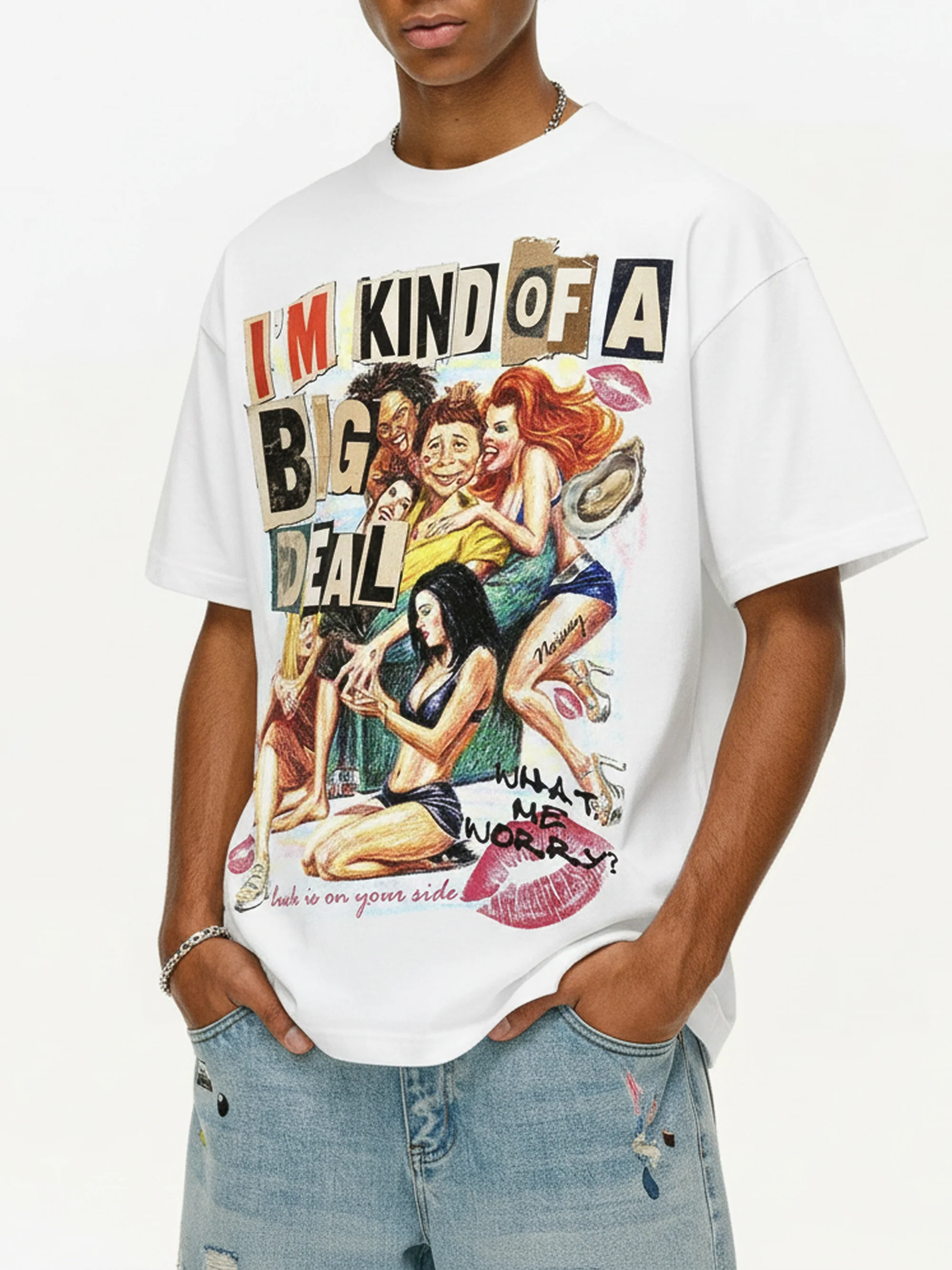 NOISSEY "I'm Kind of a Big Deal" Badboy Graffiti Art Print STREETWEAR T-Shirt - Image 4