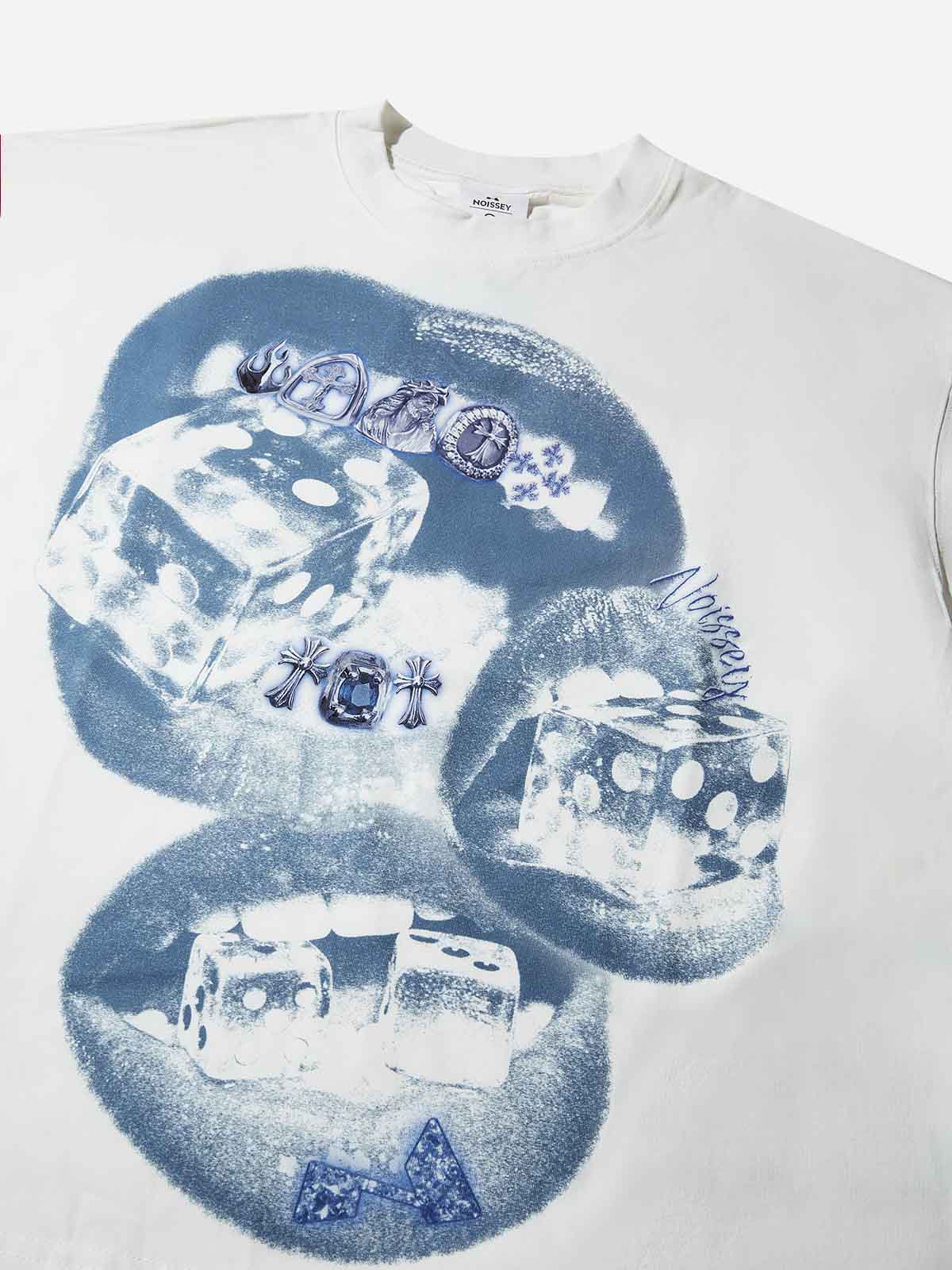 Blue Screen Grills Print Boxy Oversized T-shirt - Image 8