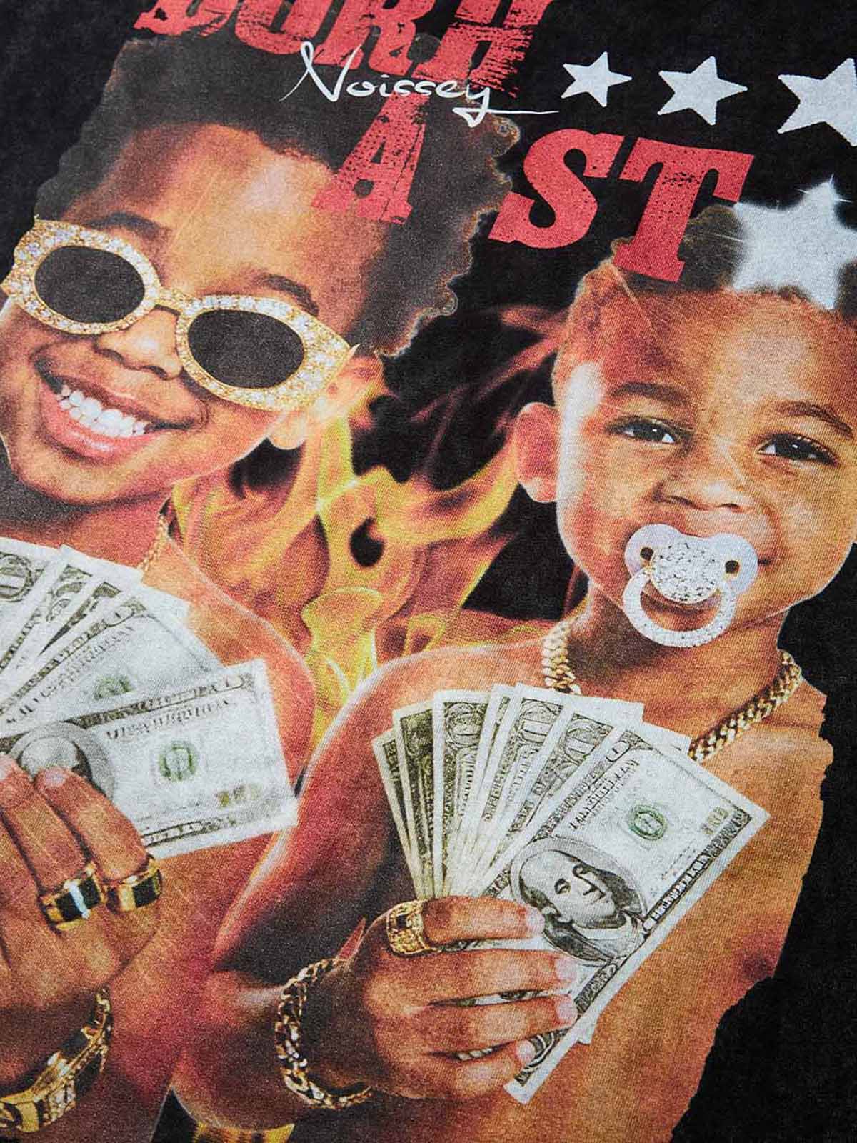 "Born a star" Washed Print T-shirt - Image 6