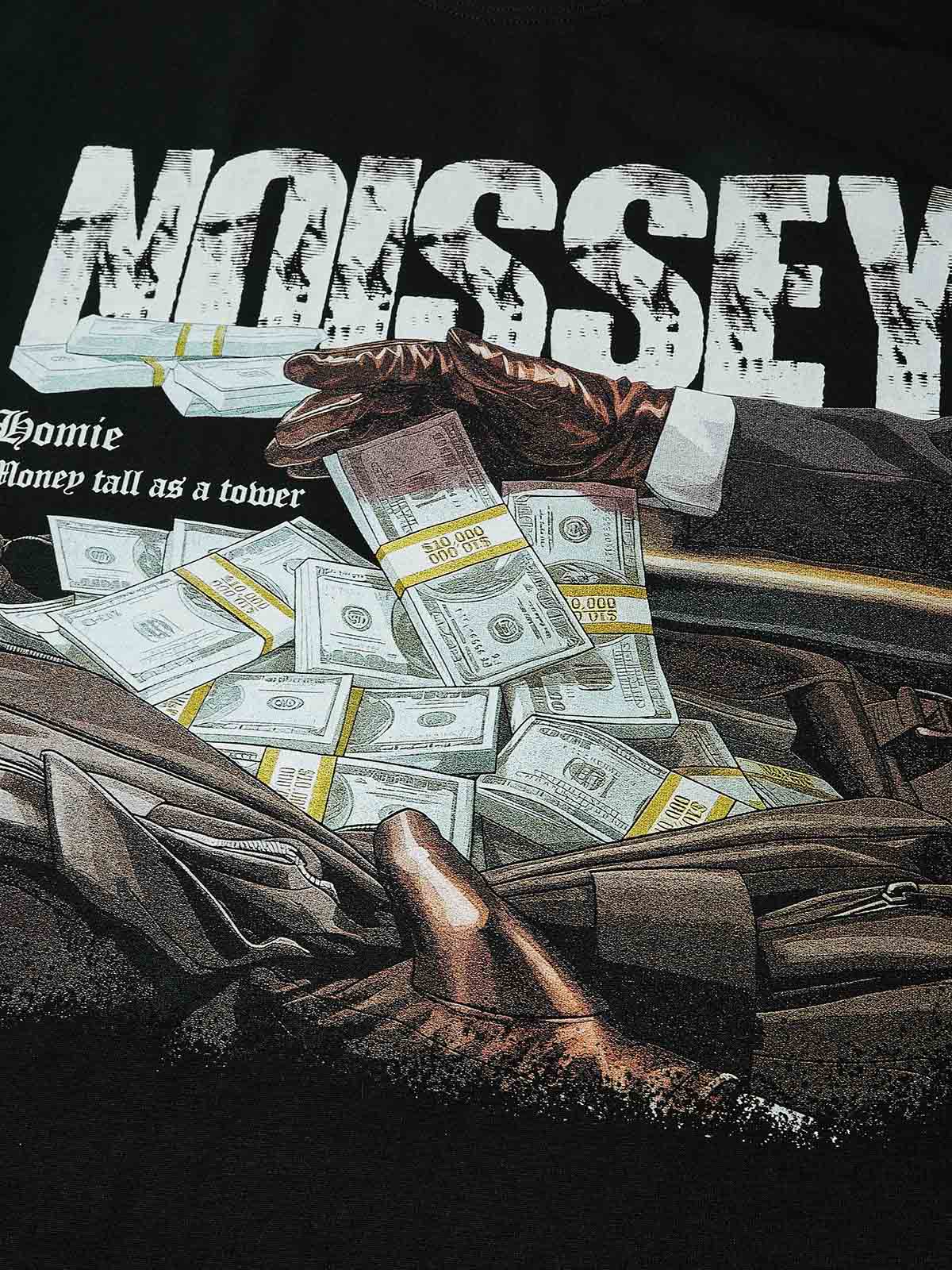 Boxy Oversized T-shirt - "Homie, Money Tall as a Tower" Print - Image 5