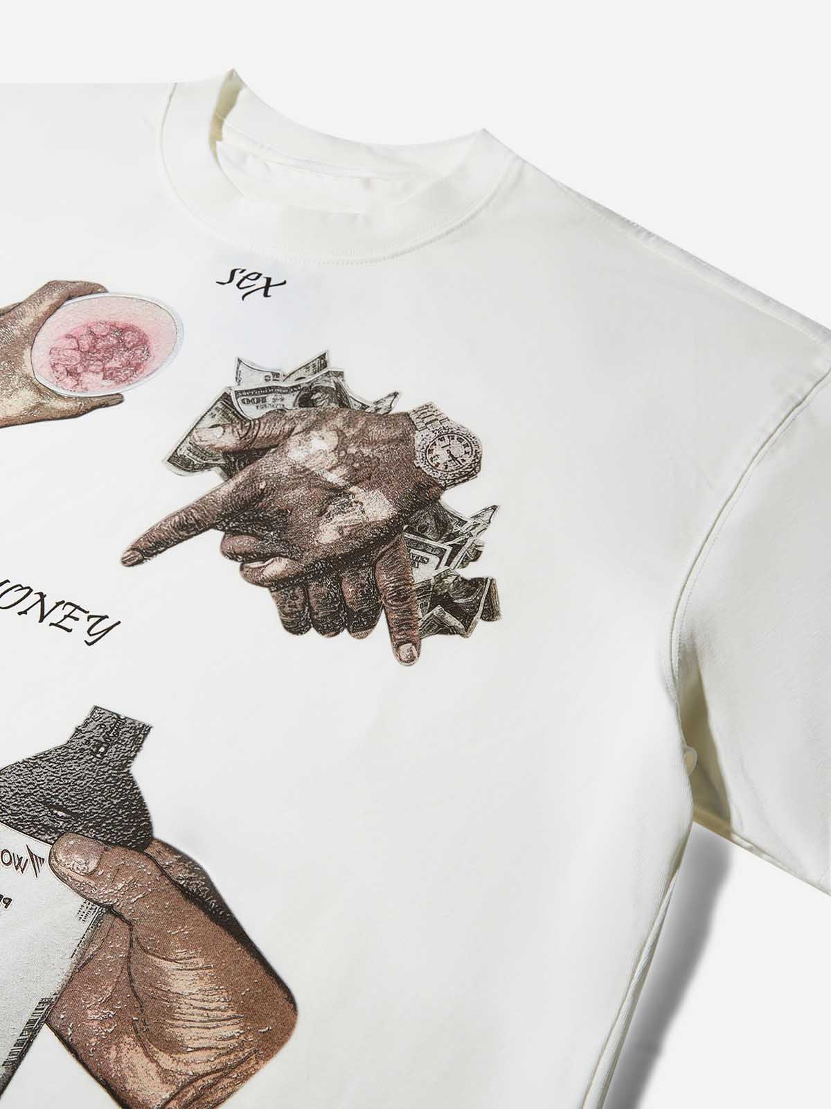 Boxy Oversized T-shirt with Gesture Slogan Print - Image 7