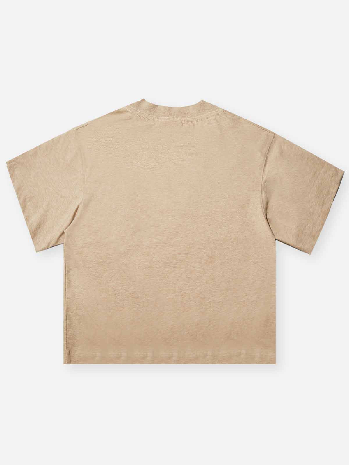 Boxy Oversized T-shirt with Hip-Hop Kid Covering Eyes Print - Image 12