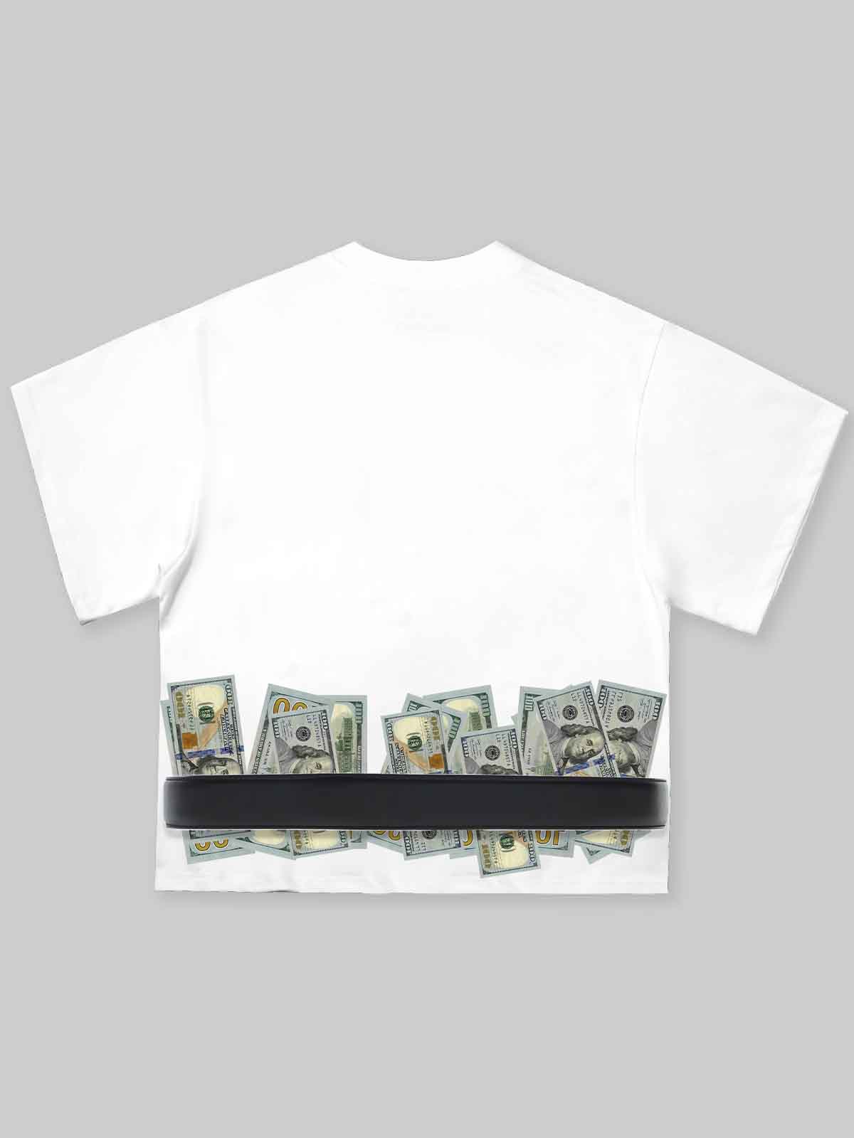 Boxy Oversized T-Shirt with "Pin Money at Waist" Print - Image 3