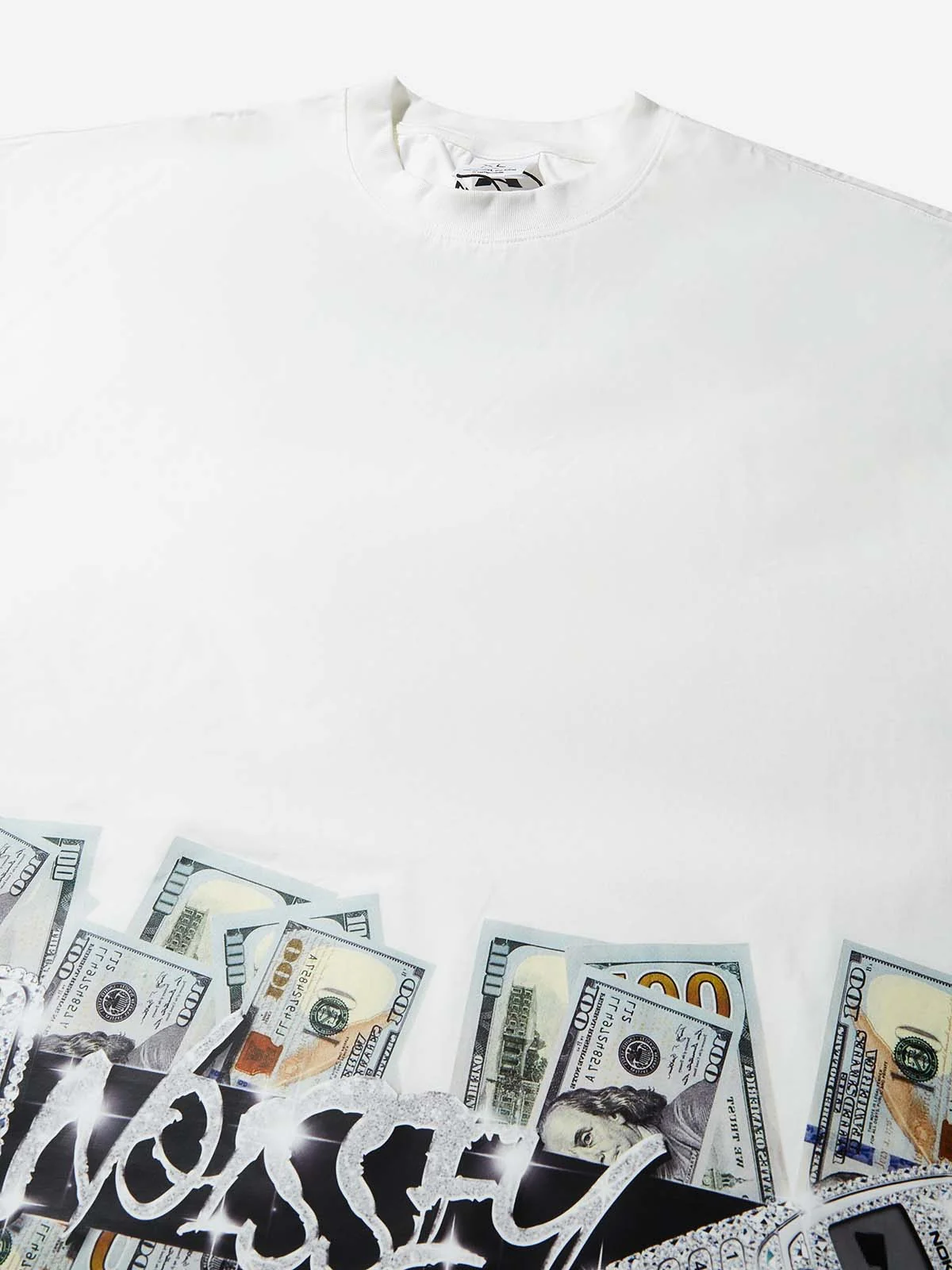 Boxy Oversized T-Shirt with "Pin Money at Waist" Print - Image 9