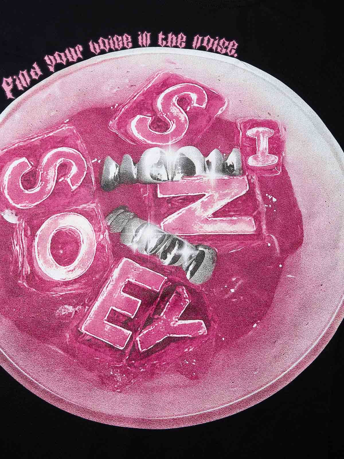 Boxy Oversized T-shirt with Pink Icy Drink Print - Image 2