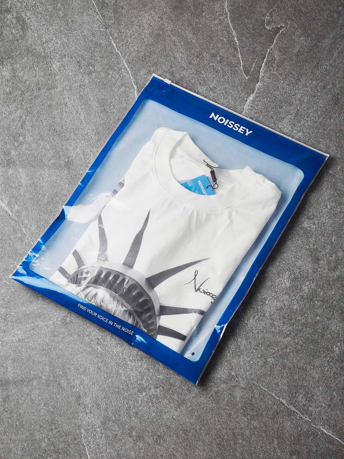 NOISSEY "Weeping Liberty" Tee - Clean White 255G Heavyweight Boxy Oversized Crying Goddess Graphic T-Shirt - Image 7