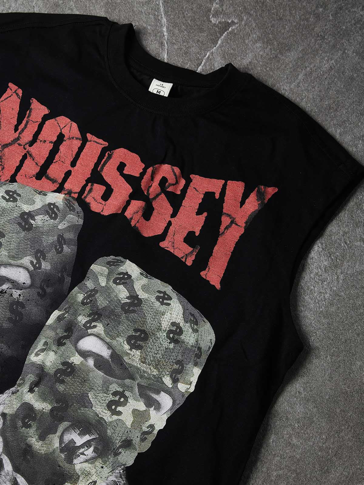NOISSEY Camo Double Head Mask Print Tank Top - Image 5