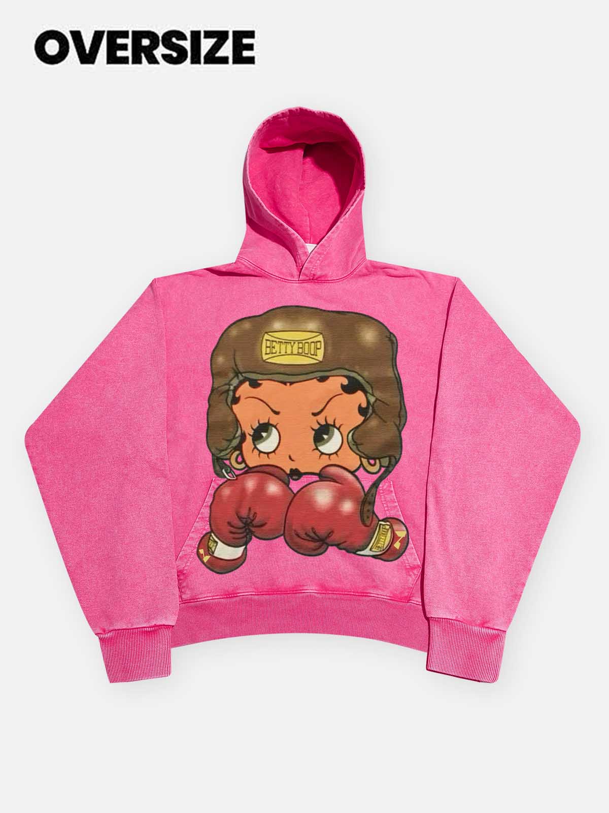 NOISSEY Heavyweight 425g "Boxing Girl" Vintage Wash Hoodie - Image 13