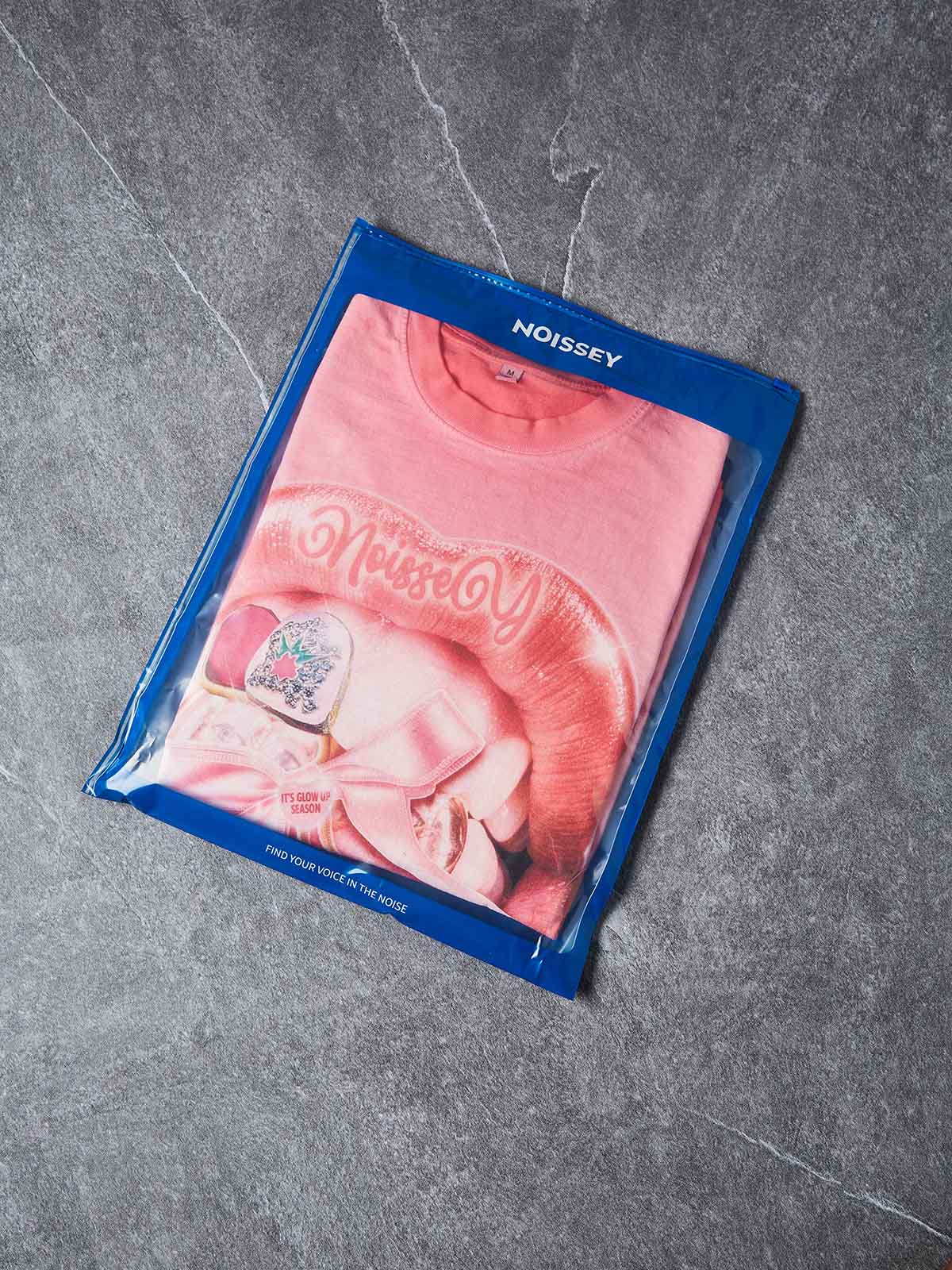 "CHERRY LIPS" GRILLZ SHIMMER TEE – VINTAGE PINK OVERSIZED STREETWEAR - Image 4