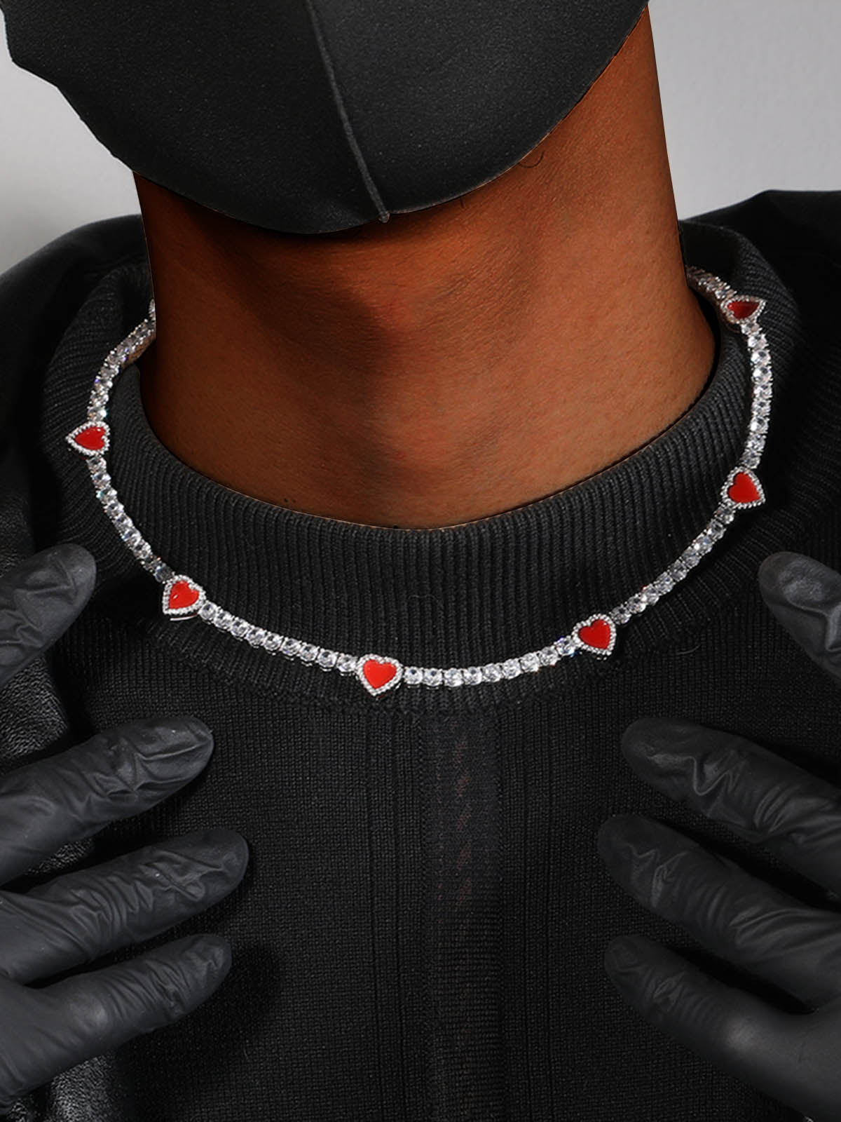 Colorful Heart Tennis Chain Premium Light Luxury Zircon Jewelry - Image 15
