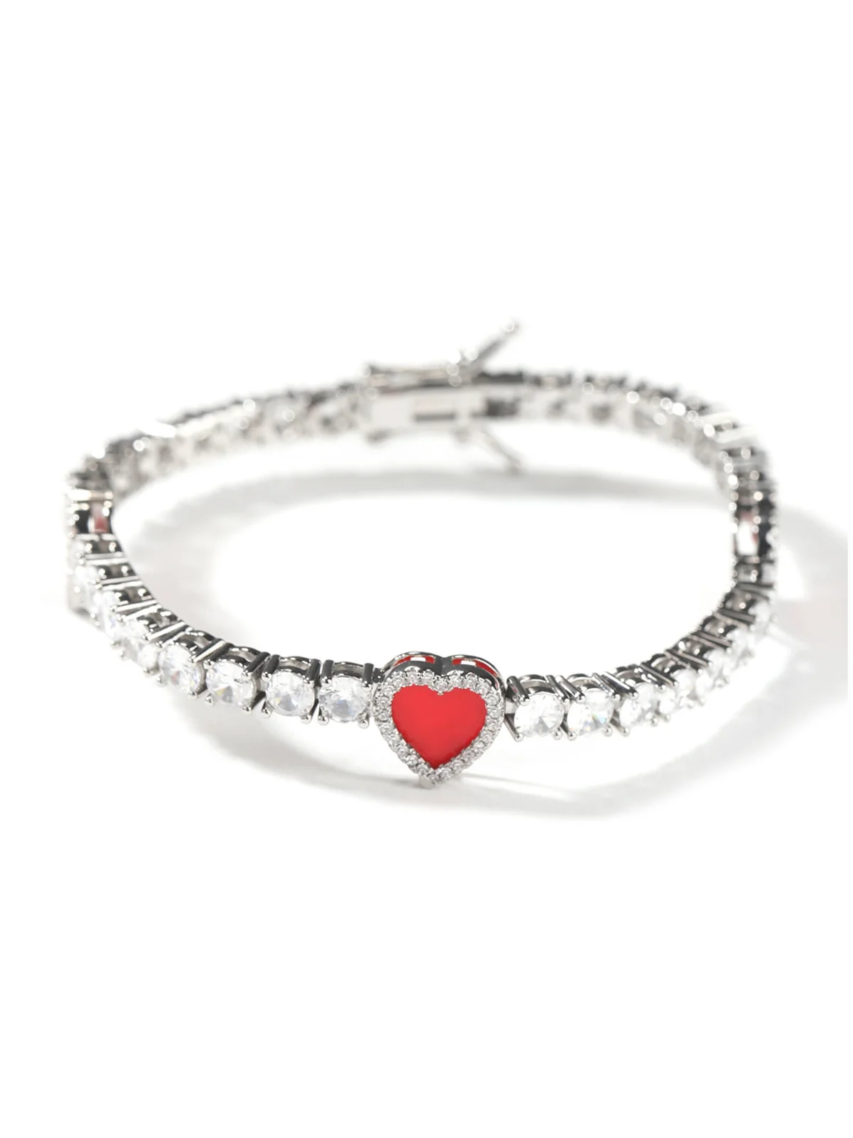 Colorful Heart Tennis Chain Premium Light Luxury Zircon Jewelry - Image 7