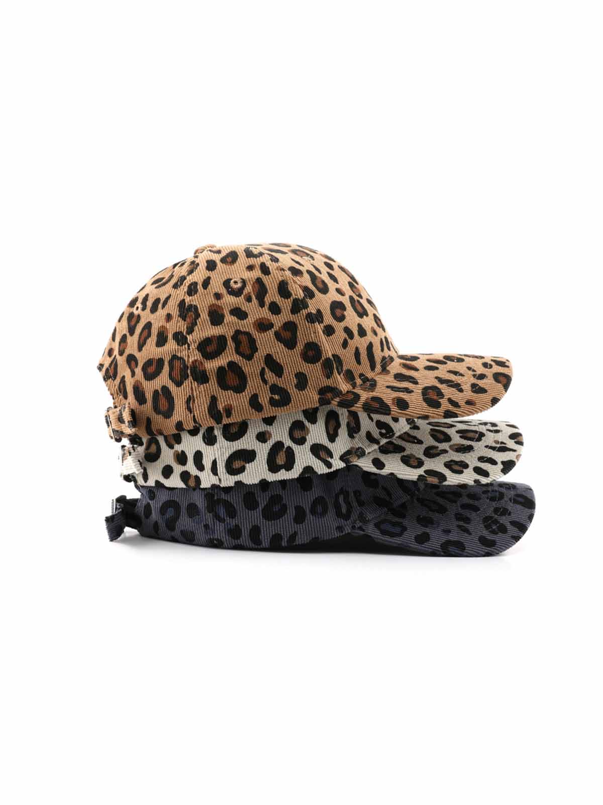 Corduroy Leopard Baseball Cap for Outdoor Warmth - Image 5