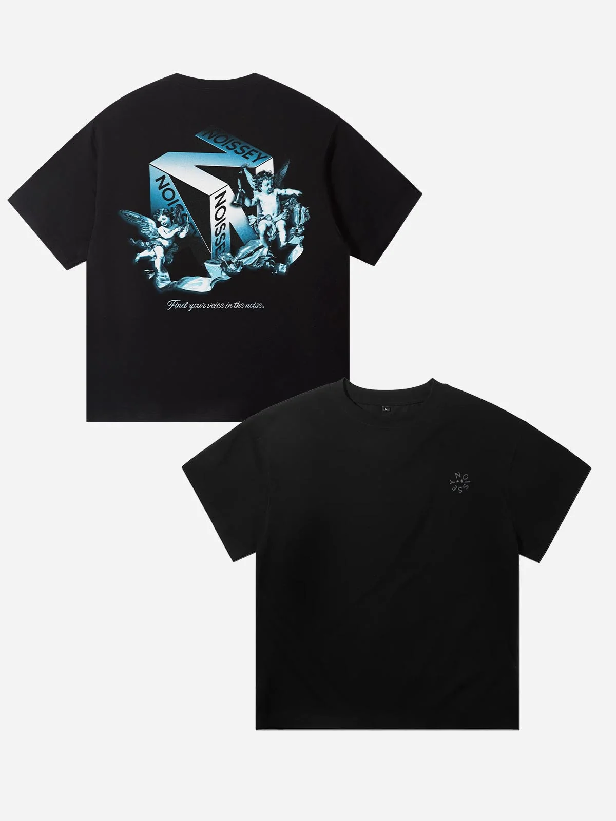 "Find Your Voice" Cube Cherub Graphic Tee - Artistic Streetwear T-Shirt
