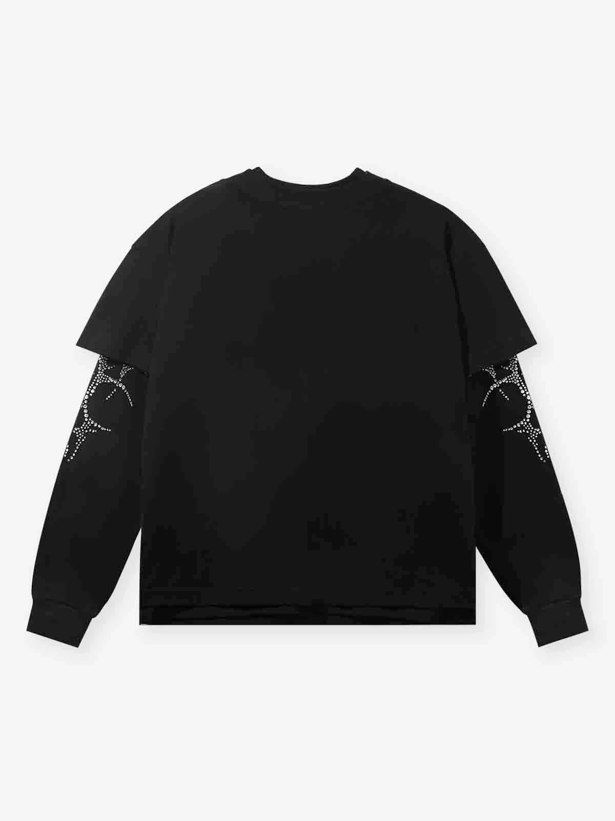 Diamond-Patterned Dual-Sleeve Cross Print Set - Image 10