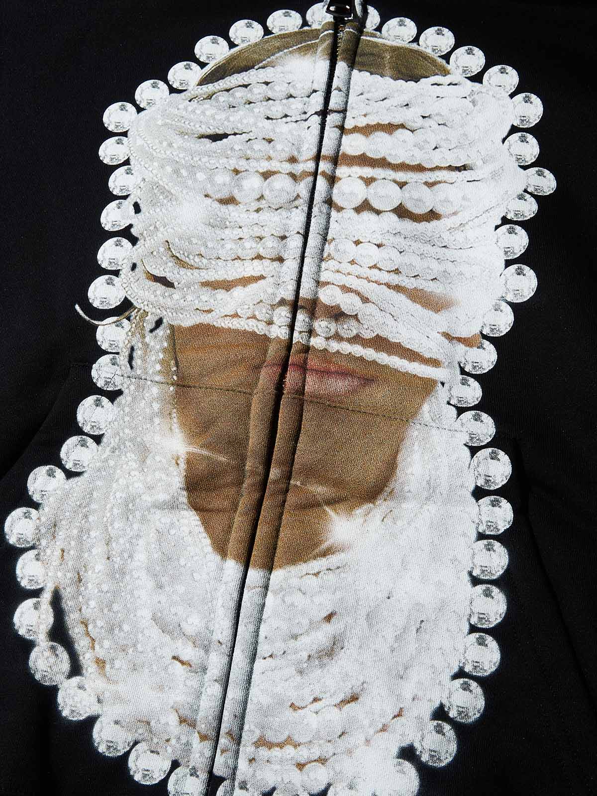 NOISSEY "Pearl Mask" DIY Zip-Up Hoodie (Includes 15 Pearl Pins) - Image 5