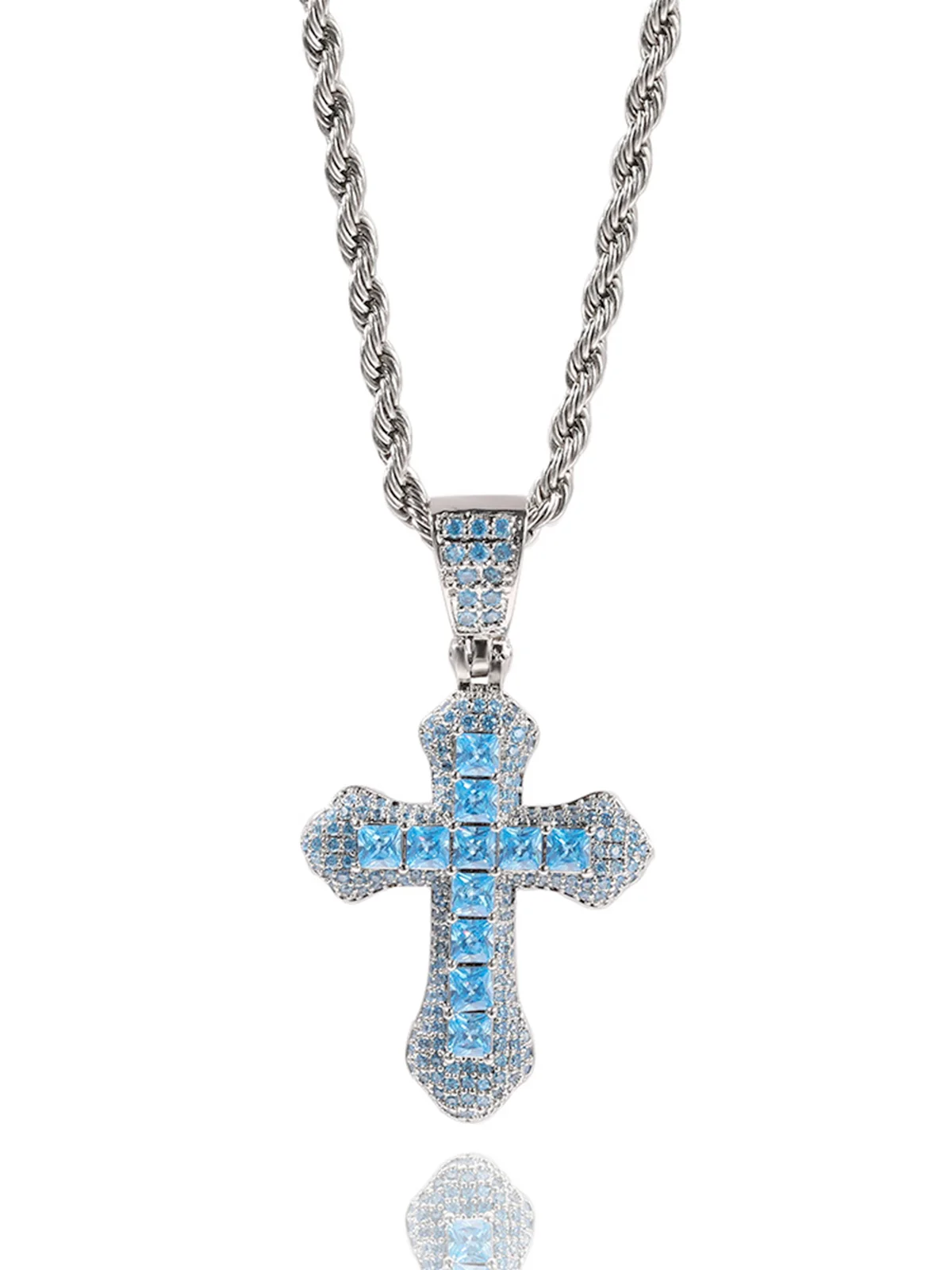 Full Pave Cross Necklace - Image 10