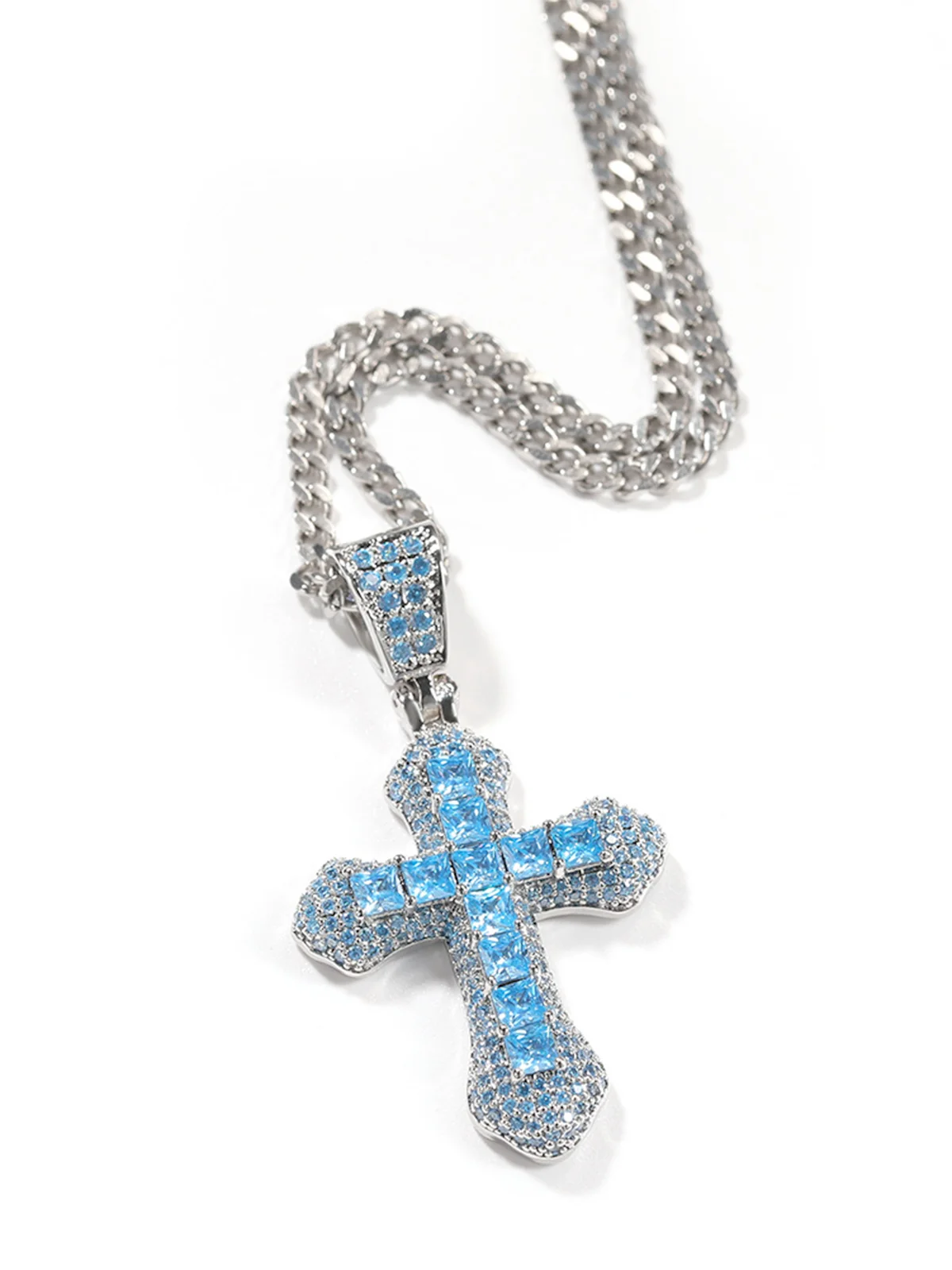 Full Pave Cross Necklace - Image 11