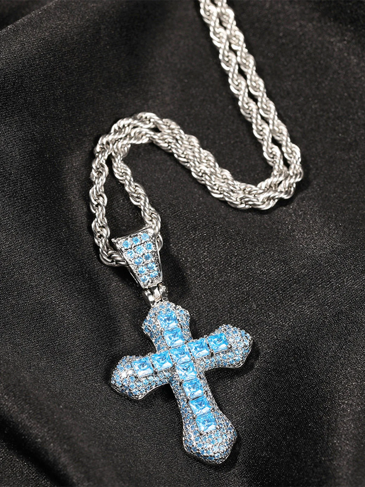 Full Pave Cross Necklace - Image 12