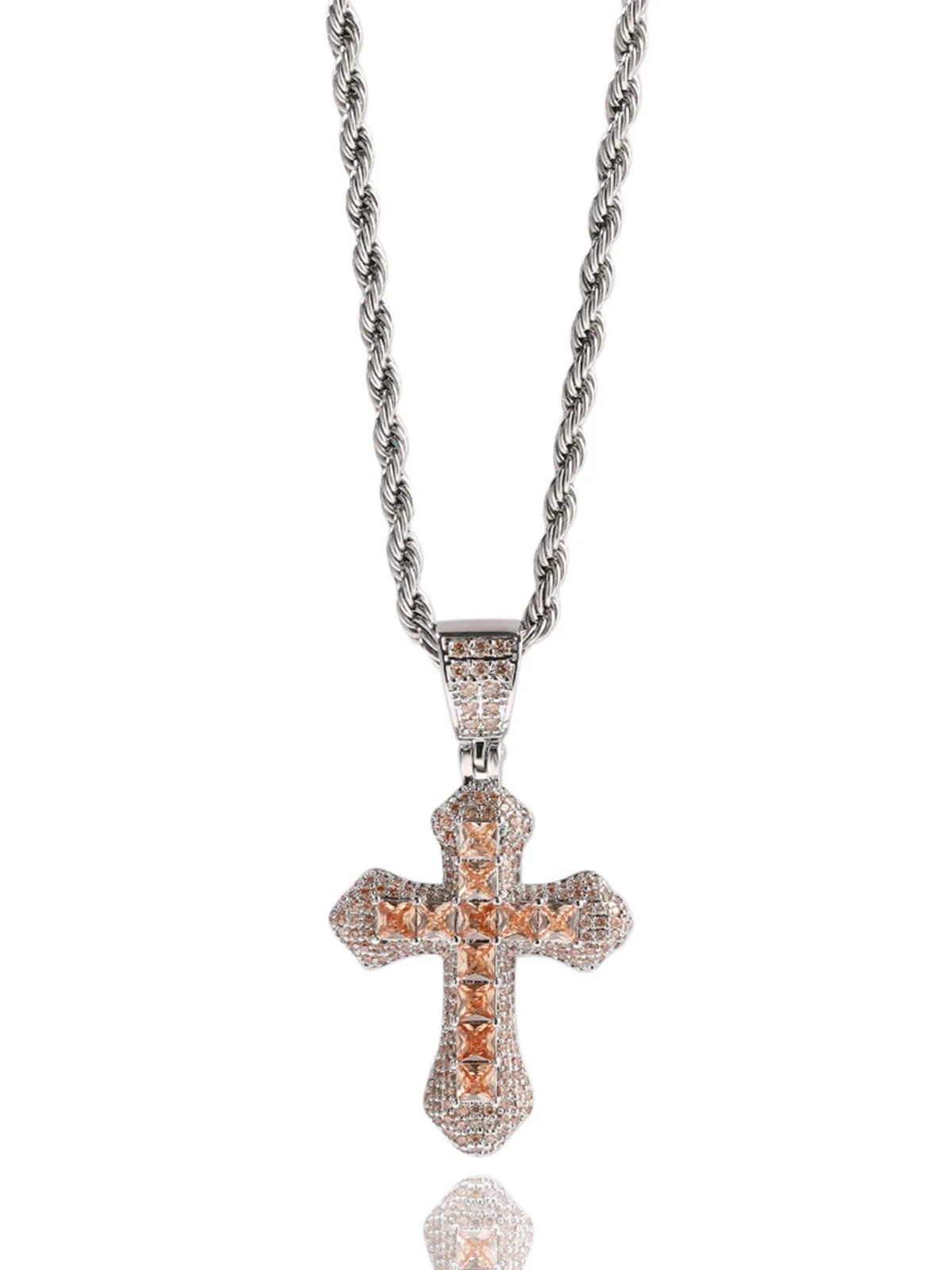Full Pave Cross Necklace - Image 15