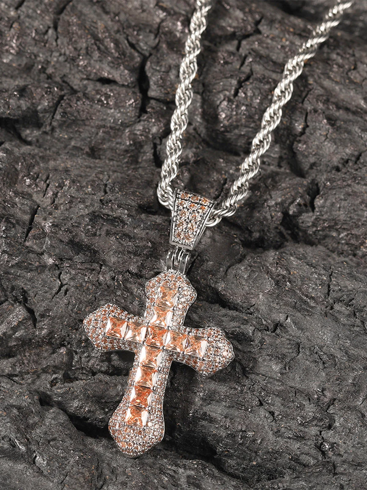 Full Pave Cross Necklace - Image 17