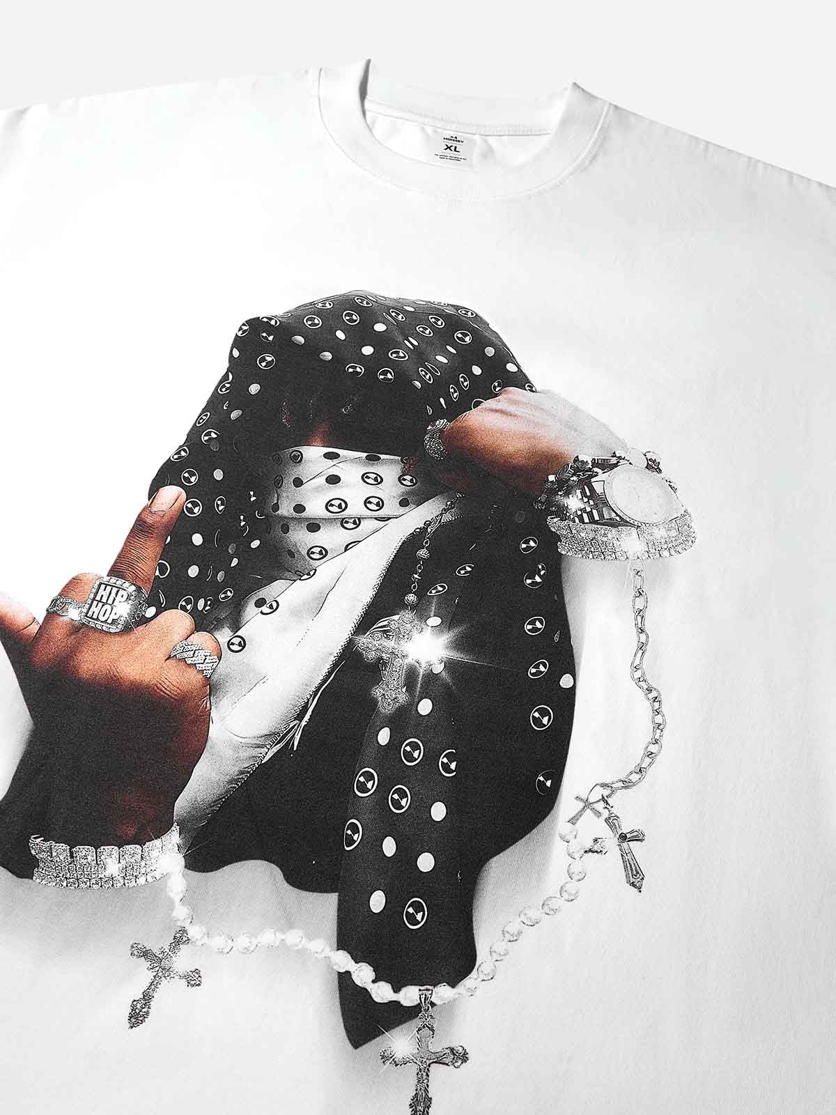 Headscarf Art, Glowing Arm Material, Genuine Two-Piece Print Long Sleeve - Image 6