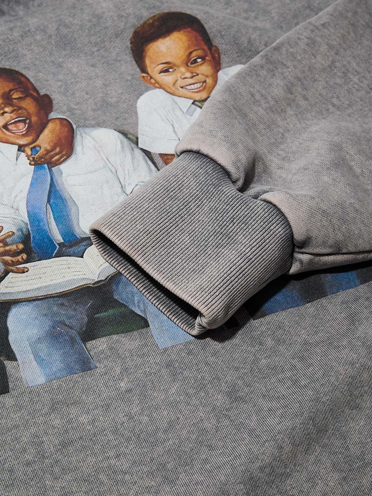 High-Quality Classroom Black Boy Print 425g Hoodie - Image 5