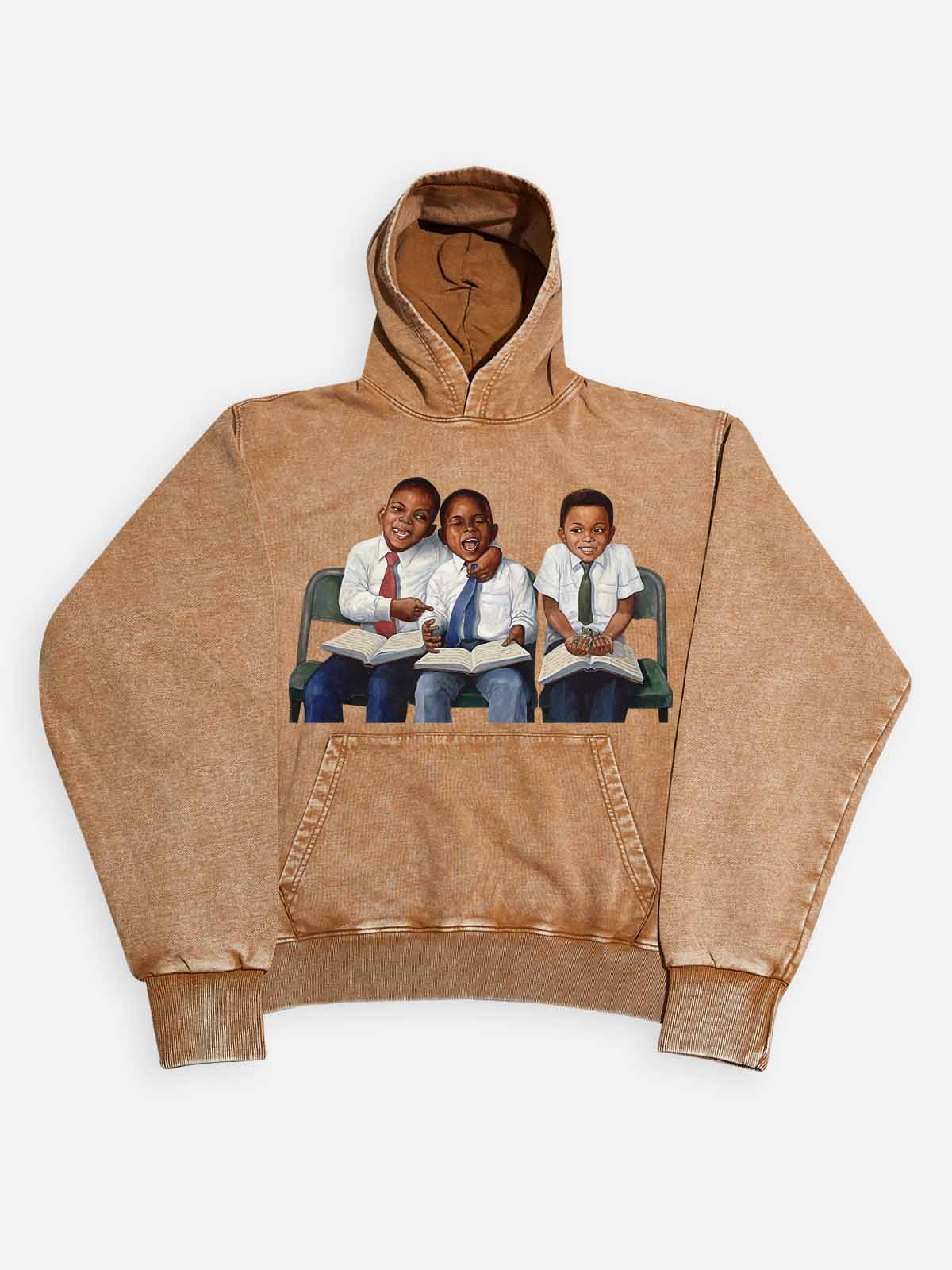 High-Quality Classroom Black Boy Print 425g Hoodie - Image 9