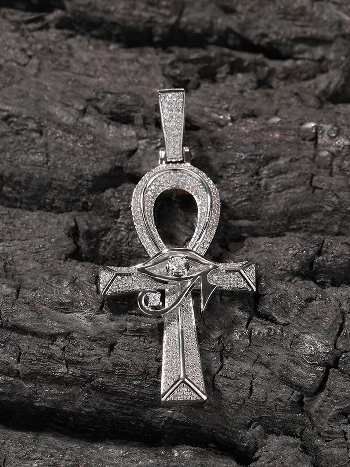 Horus Eye Cross Diamond Necklace - Image 5