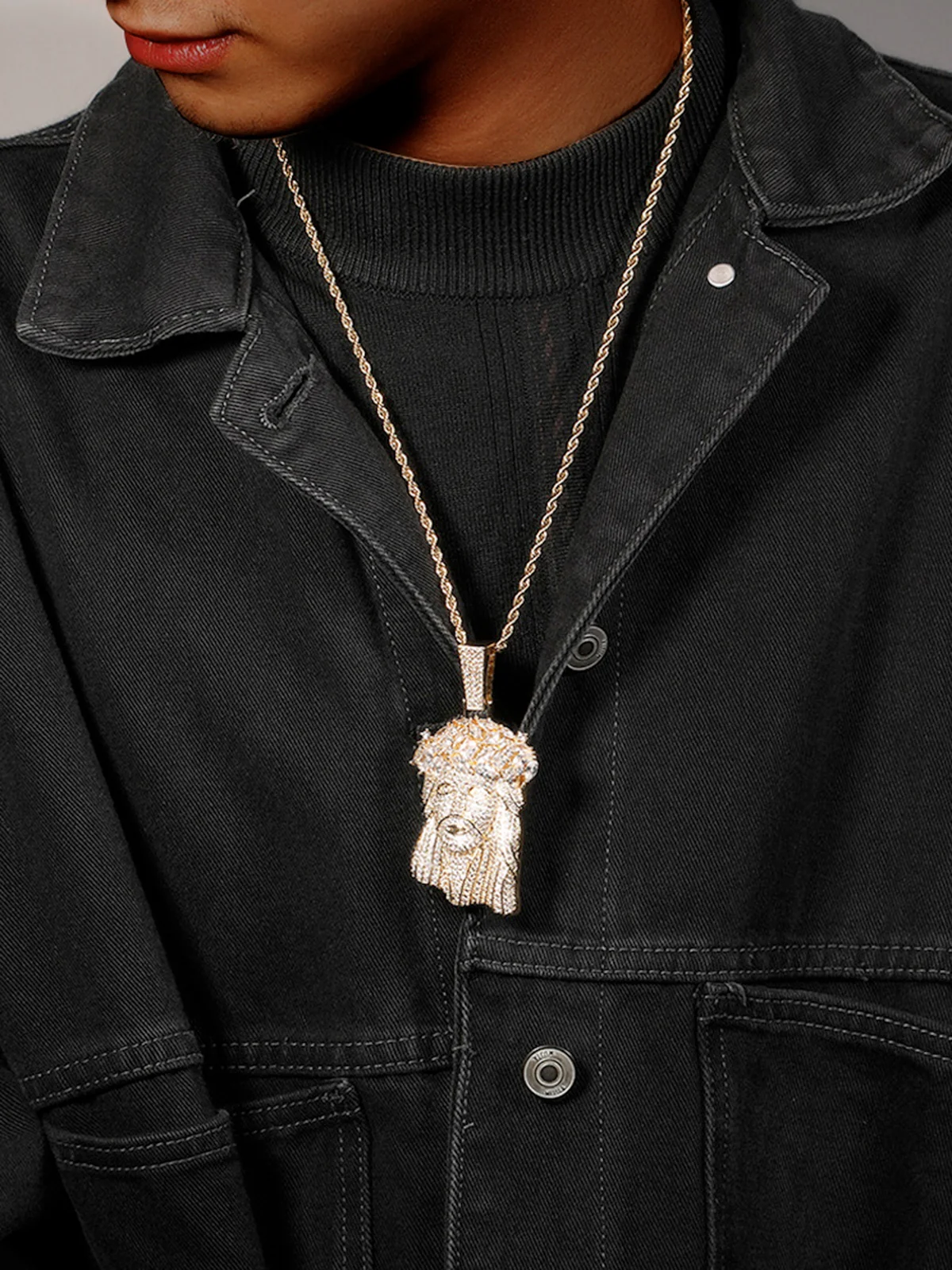 Jesus cubic zirconia full diamond Necklace - Image 8