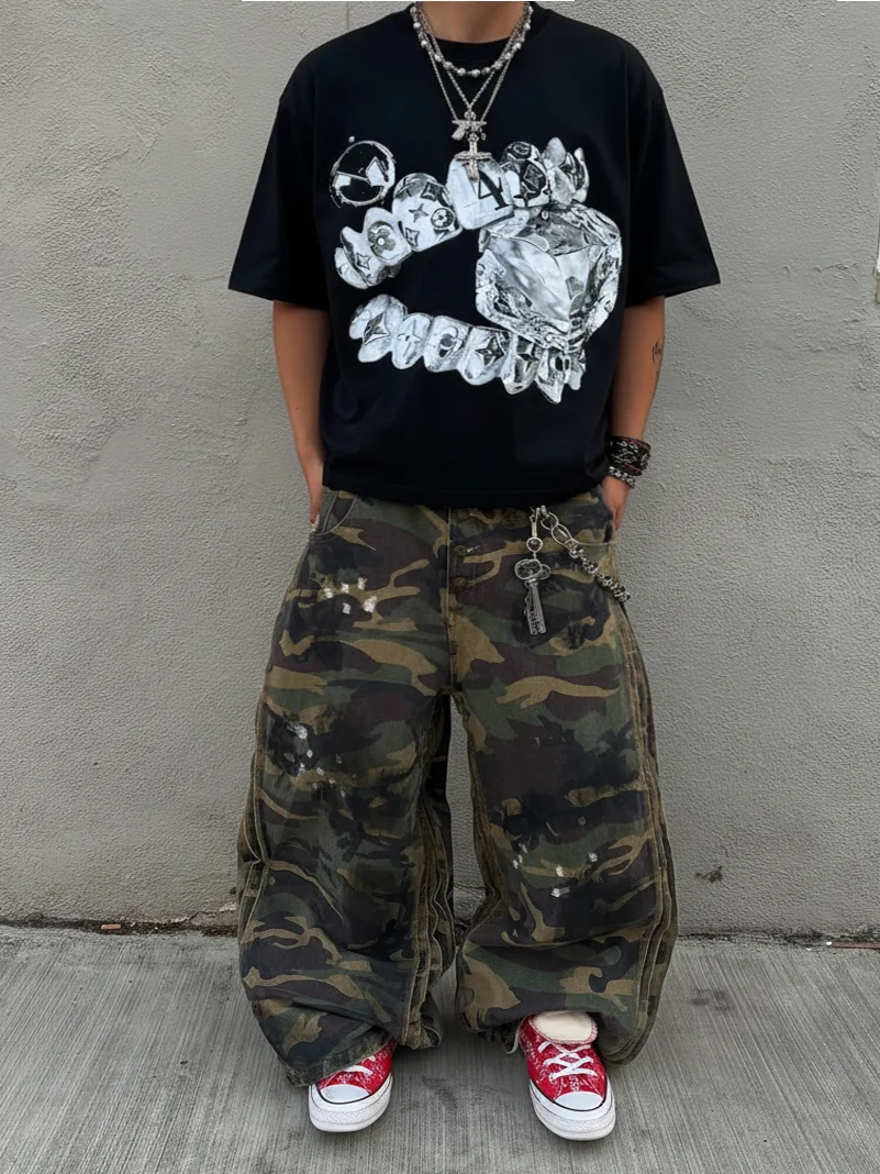 NOISSEY "Liquid Metal" Diamond Teeth Cooling Boxy Oversized Tee - Image 6