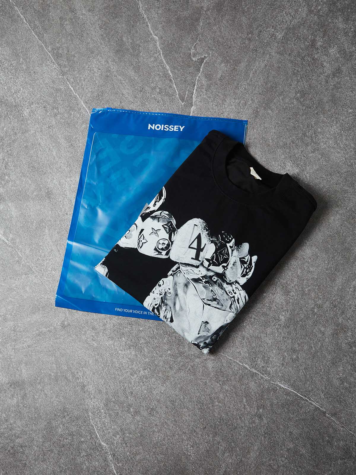 NOISSEY "Liquid Chrome" Monogram Grillz Cooling Oversize Tee - Black - Image 8