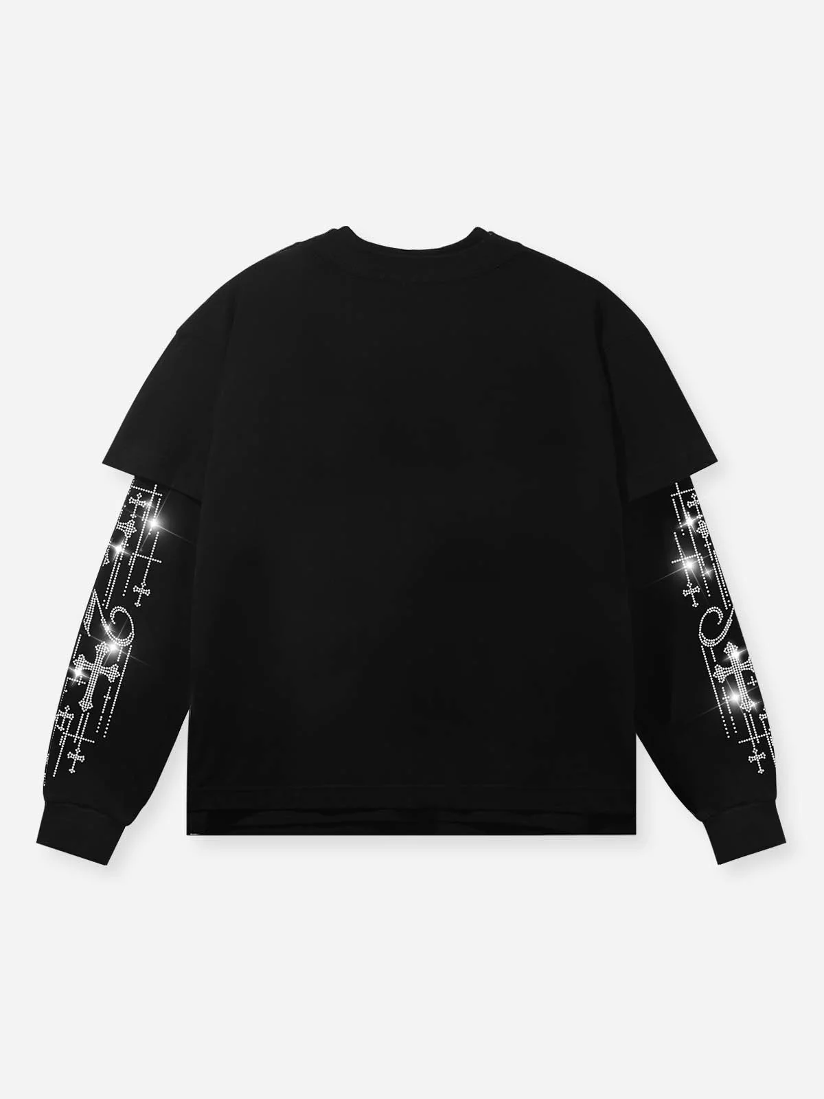 "Make a Promise" Print Long Sleeve with Diamond Accents on Sleeves - Image 9