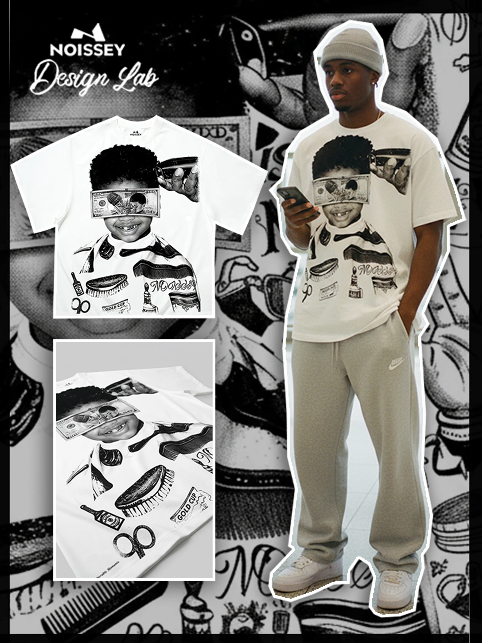 "Memorable Moments" Character Printed Boxy Oversized T-shirt - Image 5