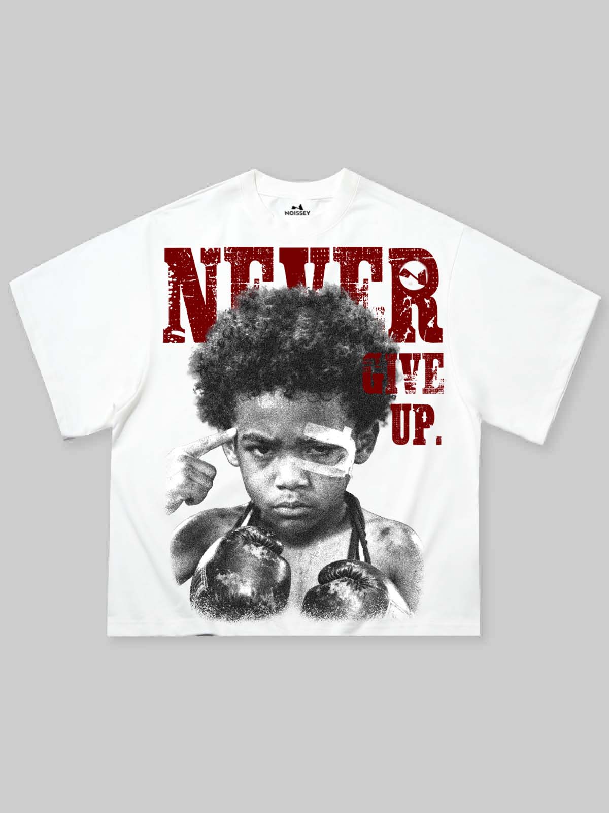 NOISSEY "Never Give Up" Boxing Portrait Cooling Boxy Tee