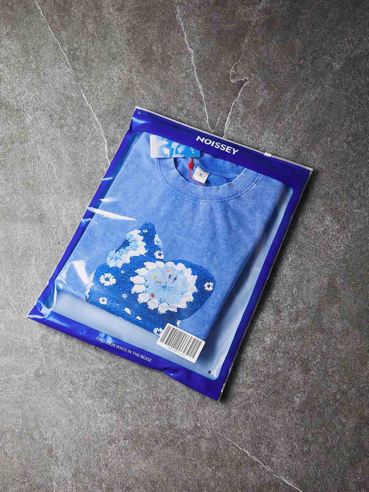 NOISSEY "Beanie Portrait" Blue Tee - Vintage Graphic T-Shirt - Image 8