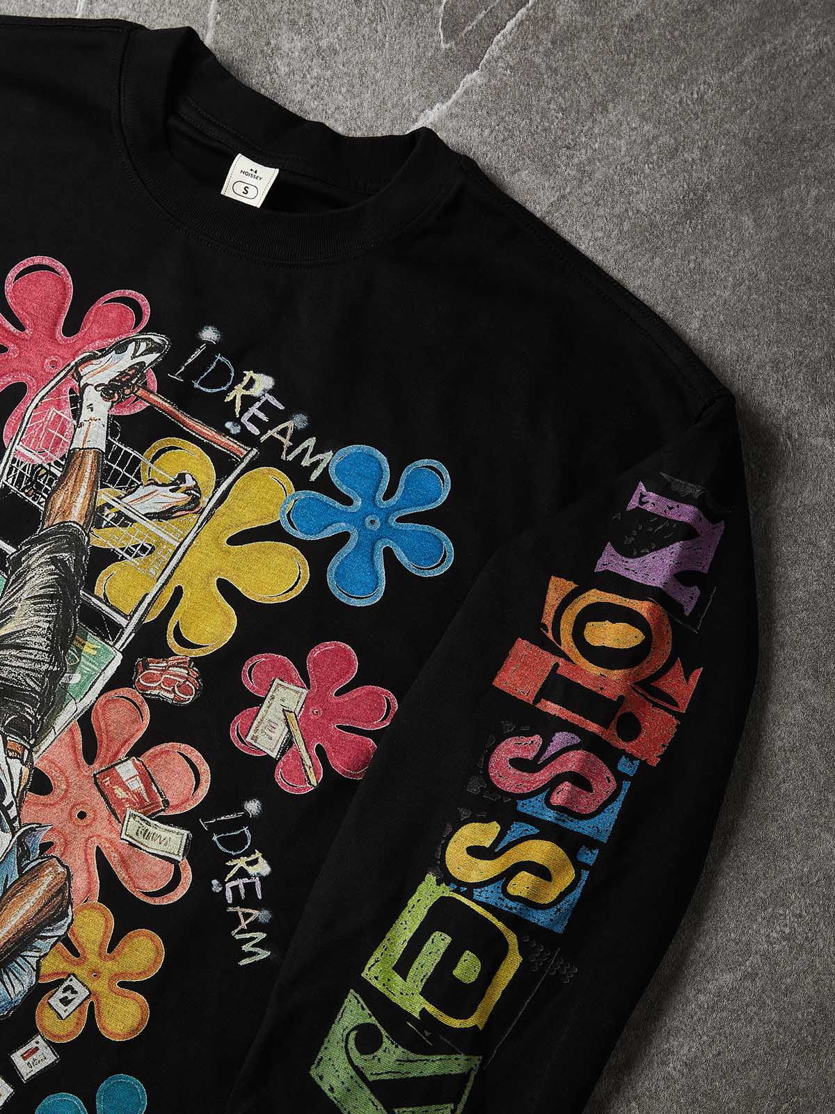 NOISSEY "Beware The Ides" Caesar Assassination Painting Hand Gesture Oversized Tee Two Colors - Image 10