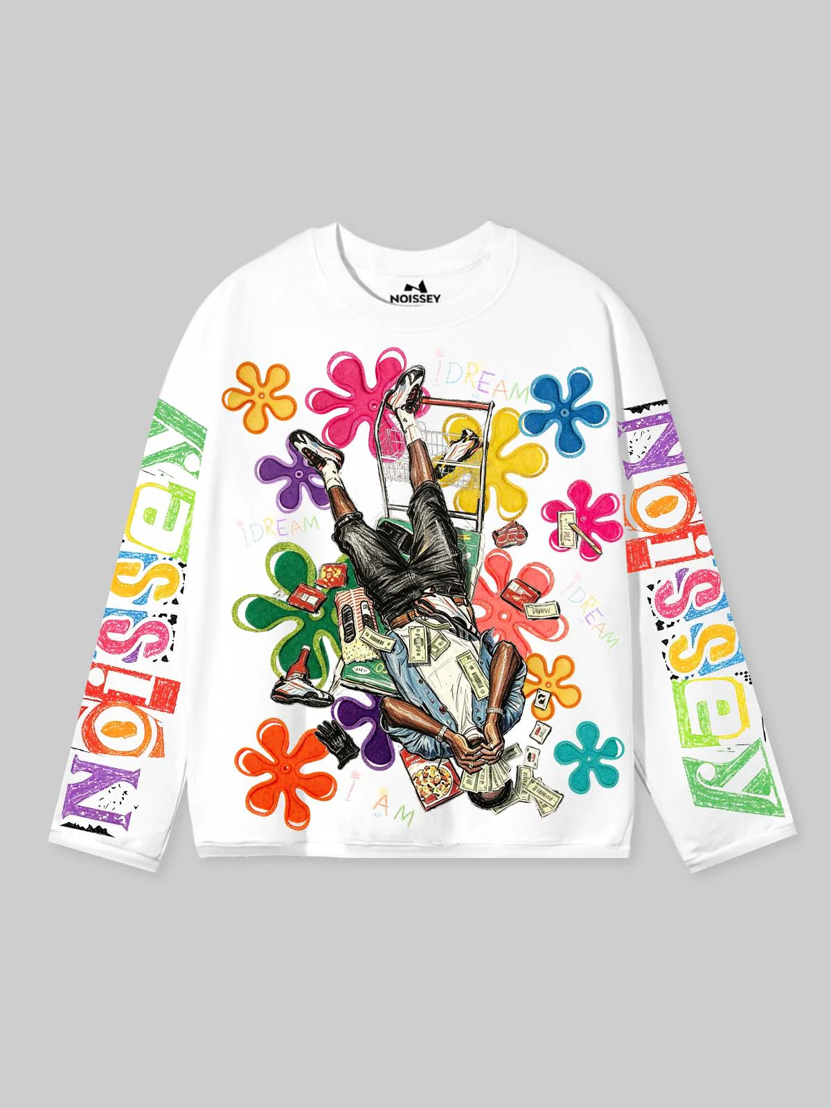 NOISSEY "Beware The Ides" Caesar Assassination Painting Hand Gesture Oversized Tee Two Colors - Image 2