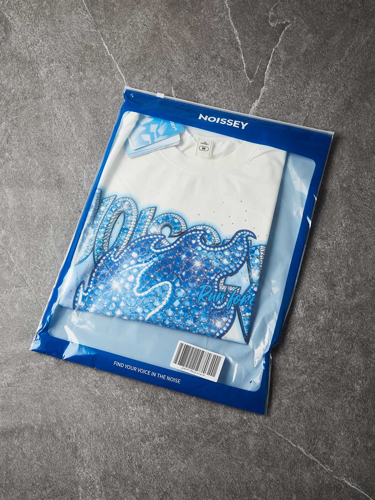 NOISSEY "Blue Ice Flame" Iced-Out Character Tank Top - Heavyweight White - Image 8