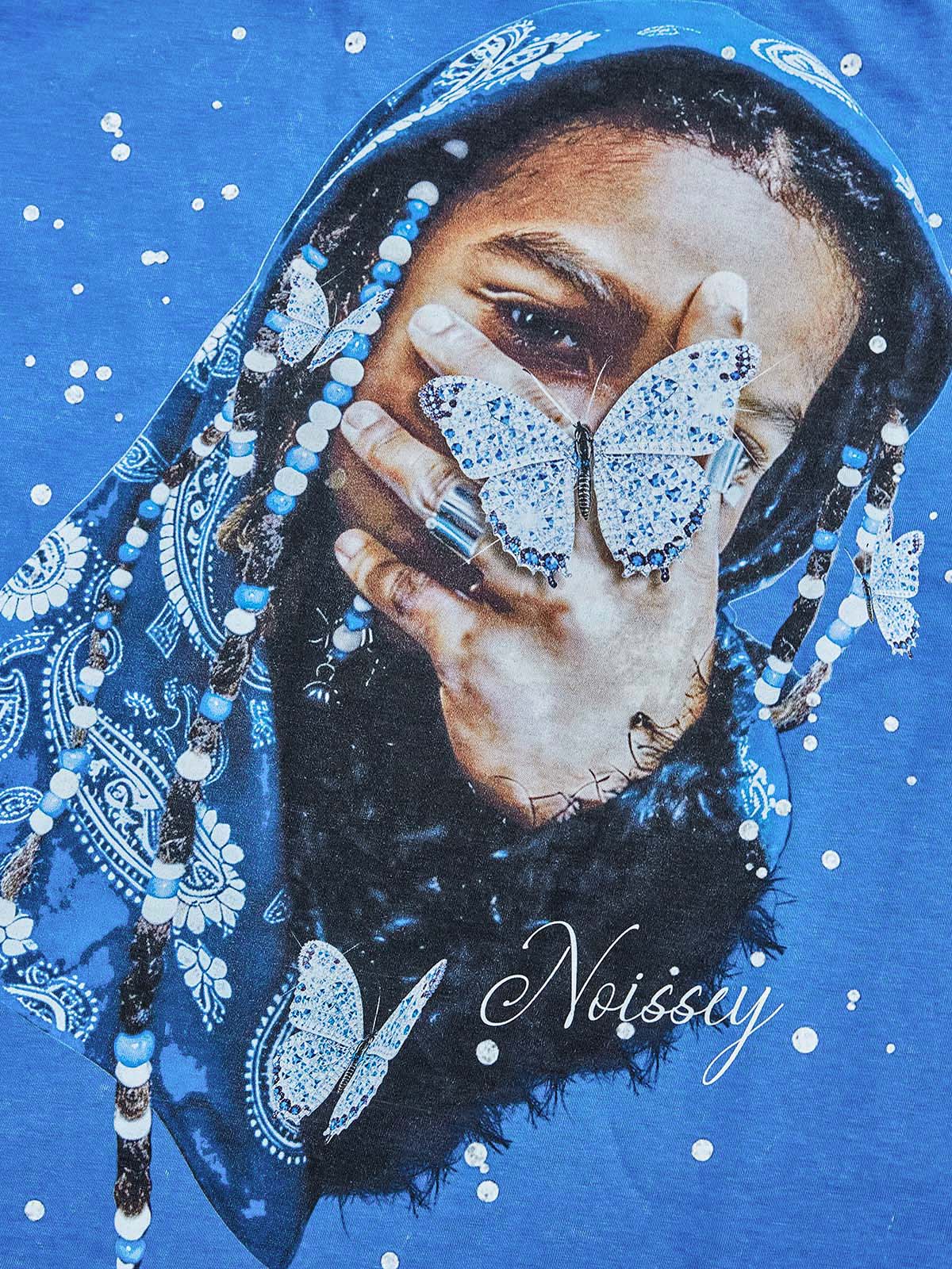 NOISSEY Child with Paisley Bandana Washed Art Print Oversized Graphic T-shirt - Image 3