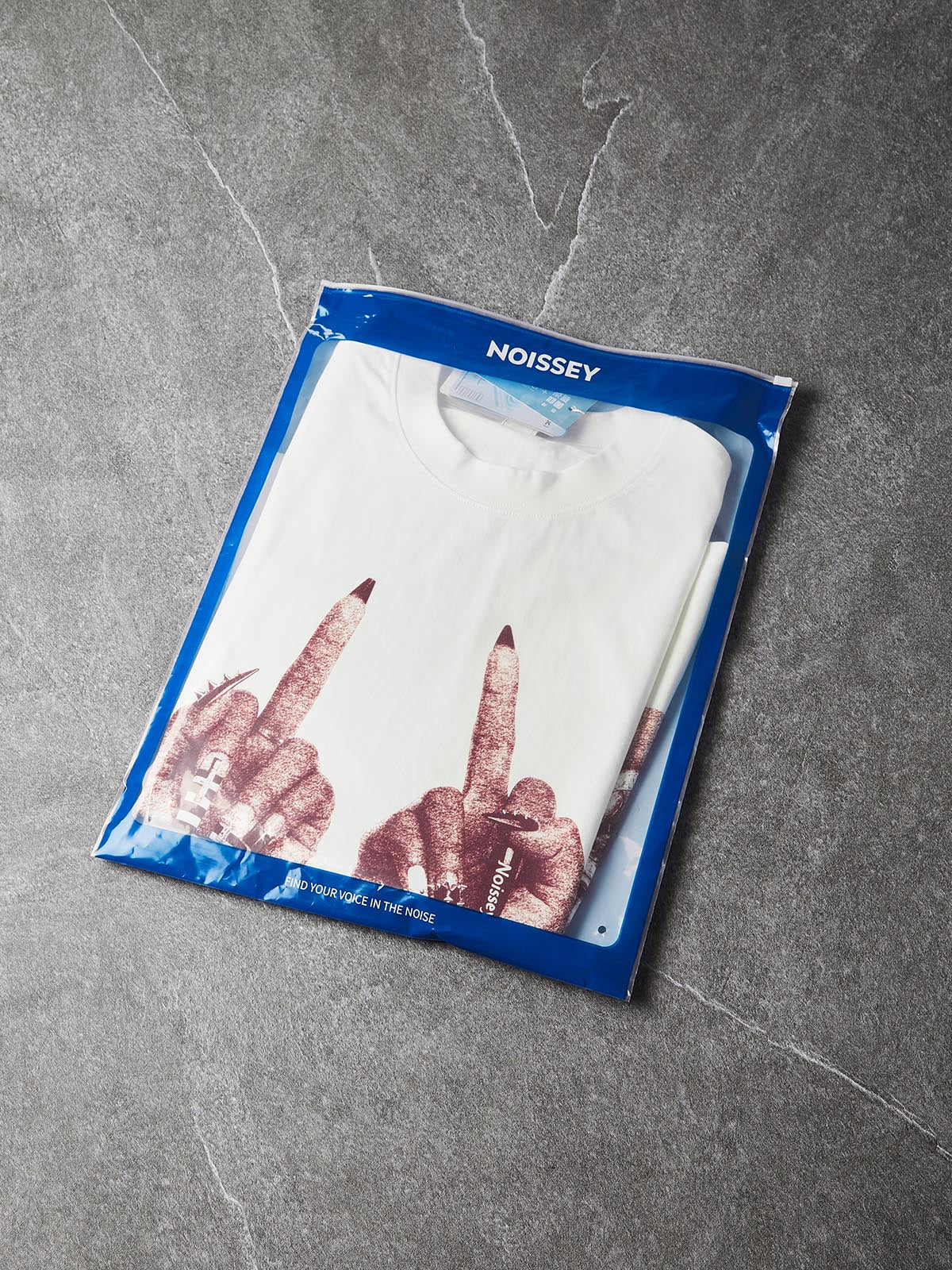 NOISSEY "Chained Rebellion" White Tee - Oversized Retro Red Graphic T-Shirt - Image 8