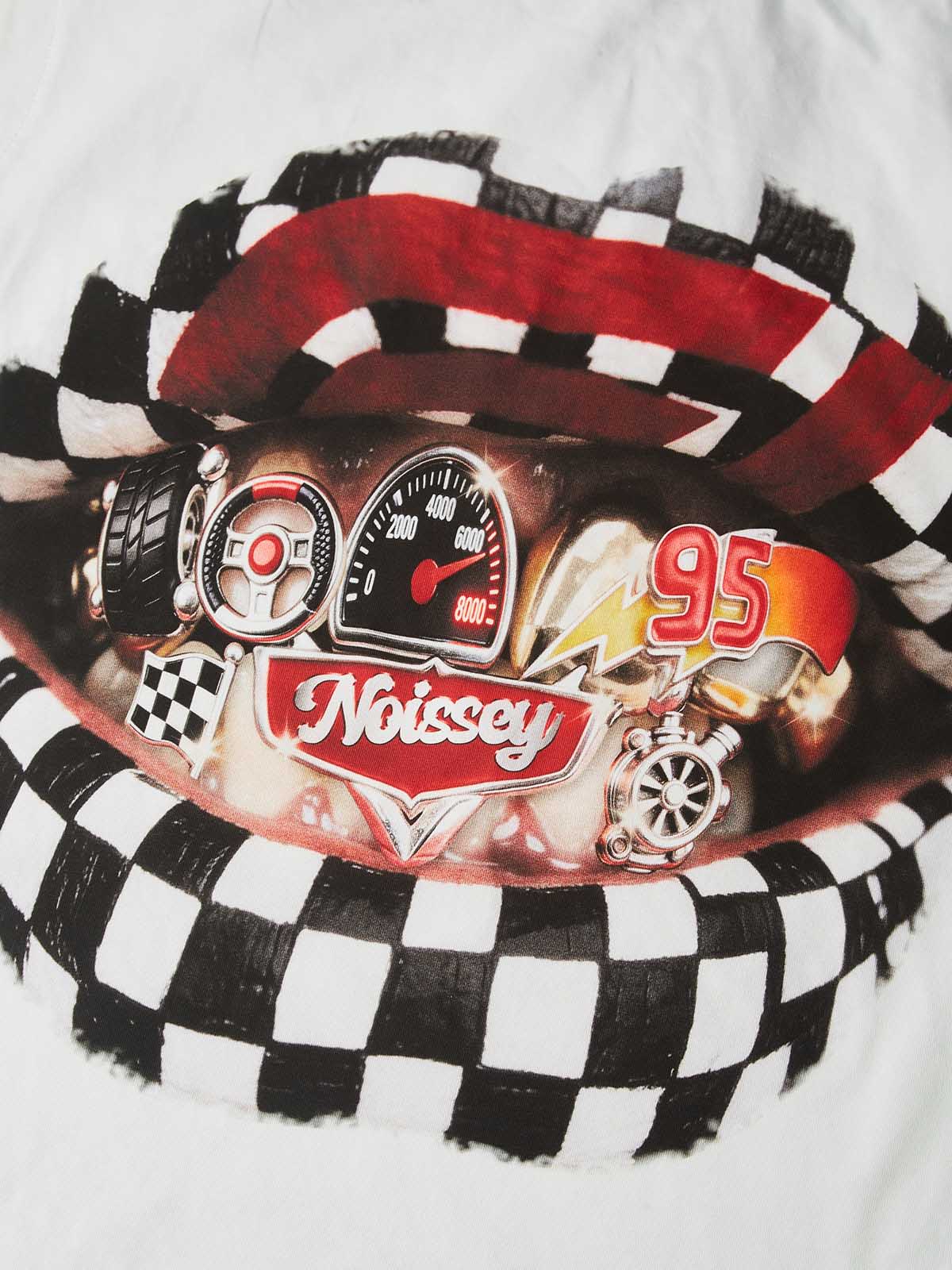 NOISSEY "Checkered Racing Lips" Heavyweight Tanktop - White Boxy Graphic Tank - Image 2