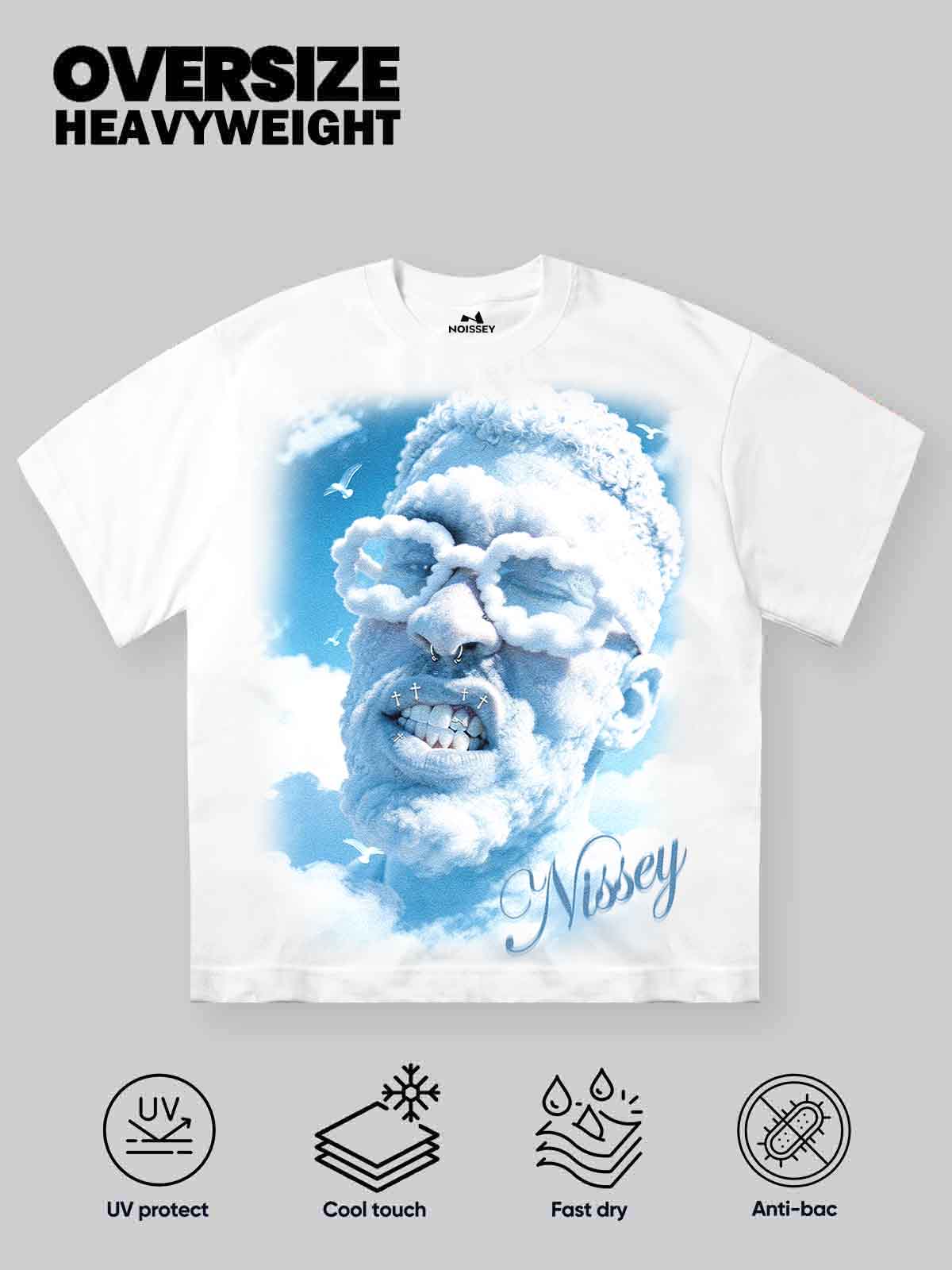 NOISSEY "CLOUD SOUL" DIAMOND GRILLZ SURREALIST TEE - Image 2