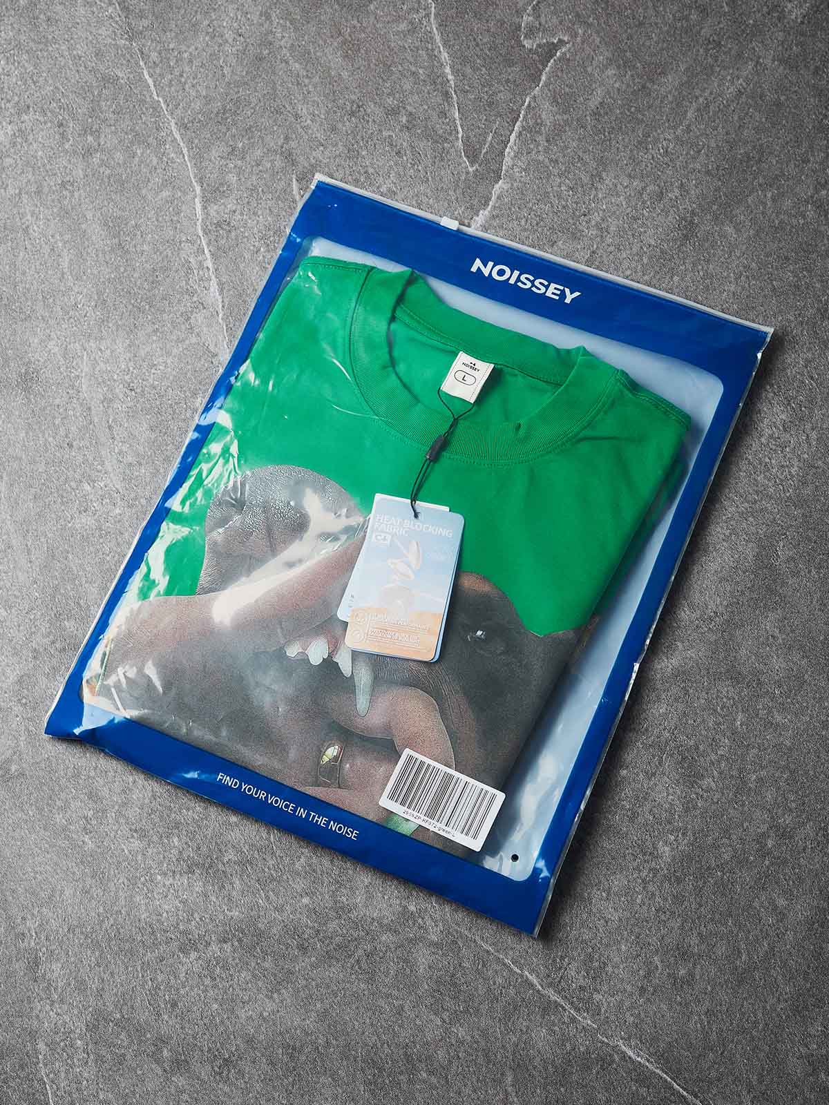 NOISSEY "Cyber Doberman" Double-Sleeve Graphic Sweatshirt - Vibrant Green - Image 8